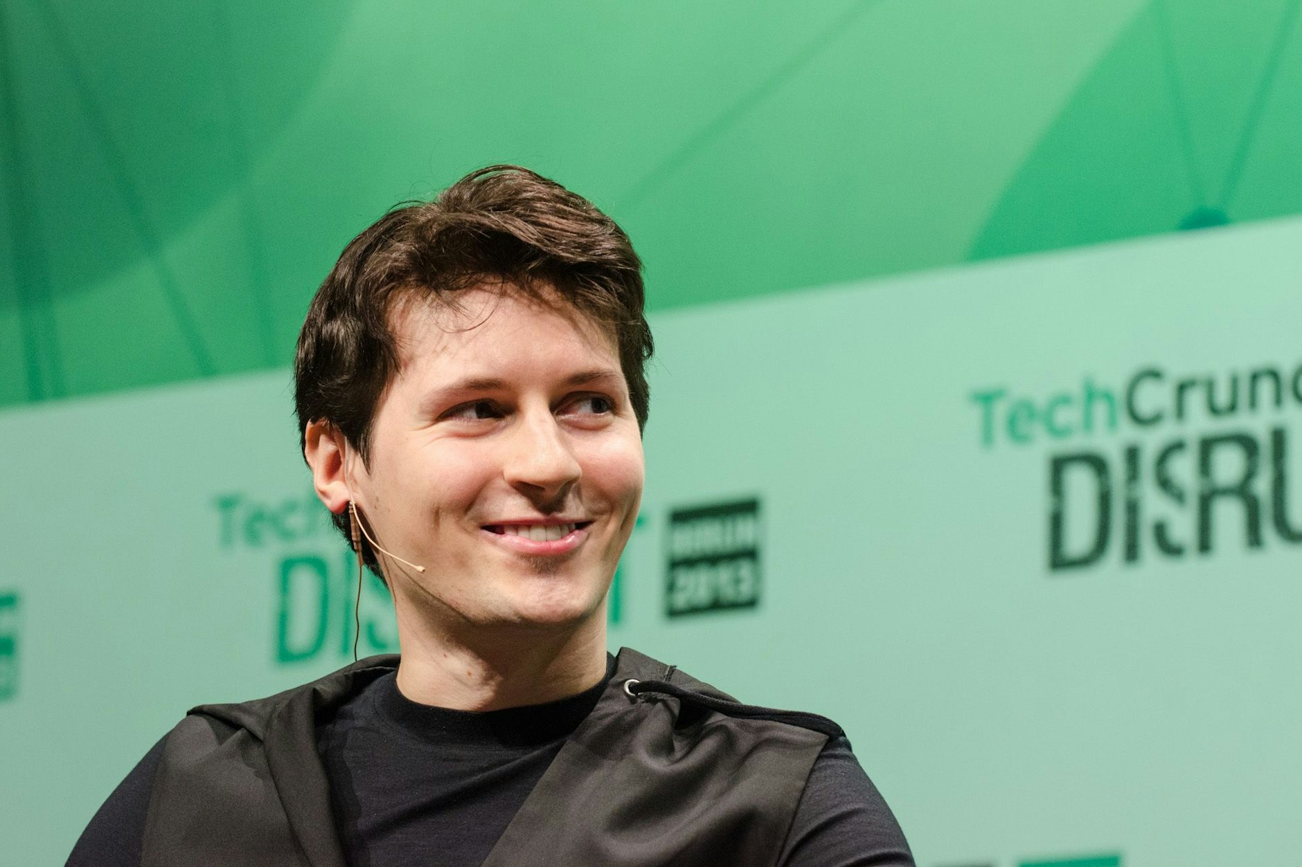 Der russisch-französische Gründer von Telegram Pawel Durow im Jahr 2013 beim TechCrunch Disrupt in Berlin.