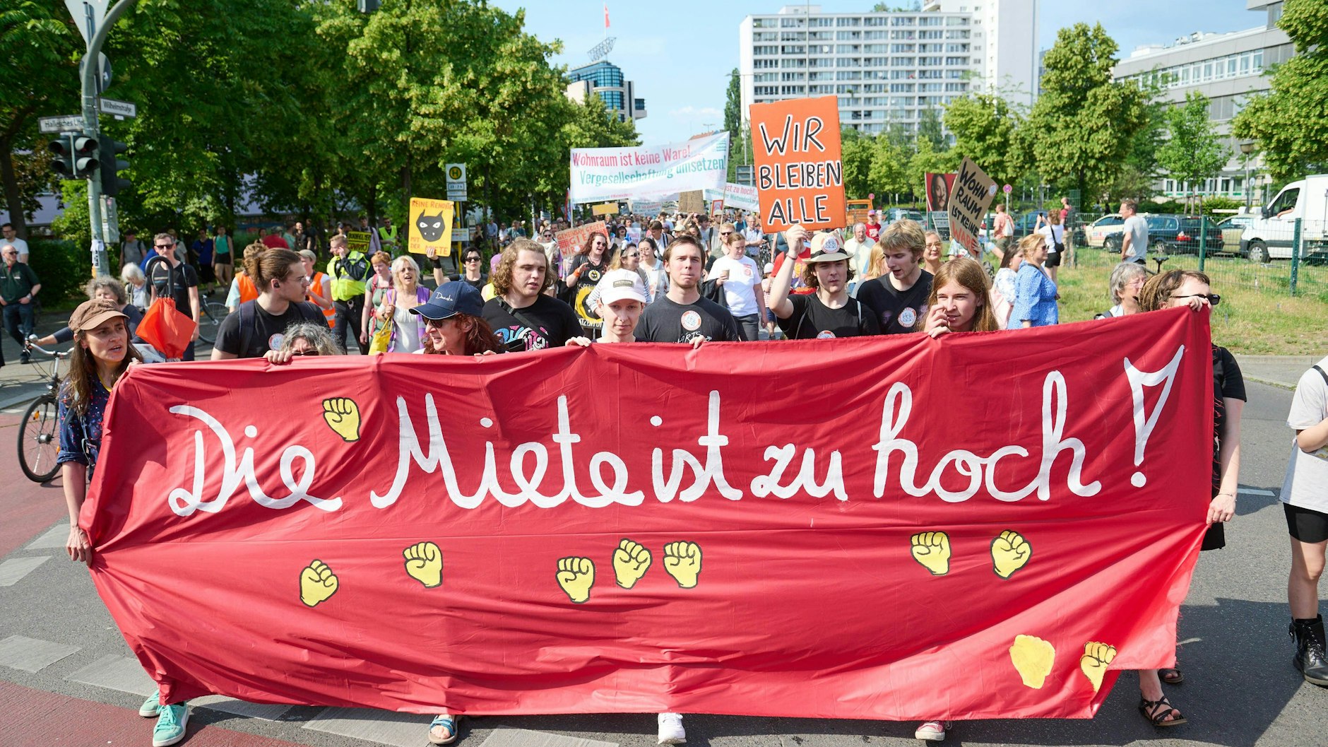 Am 1. Juni demonstrierten Berliner für bezahlbare Wohnungen in der Stadt.