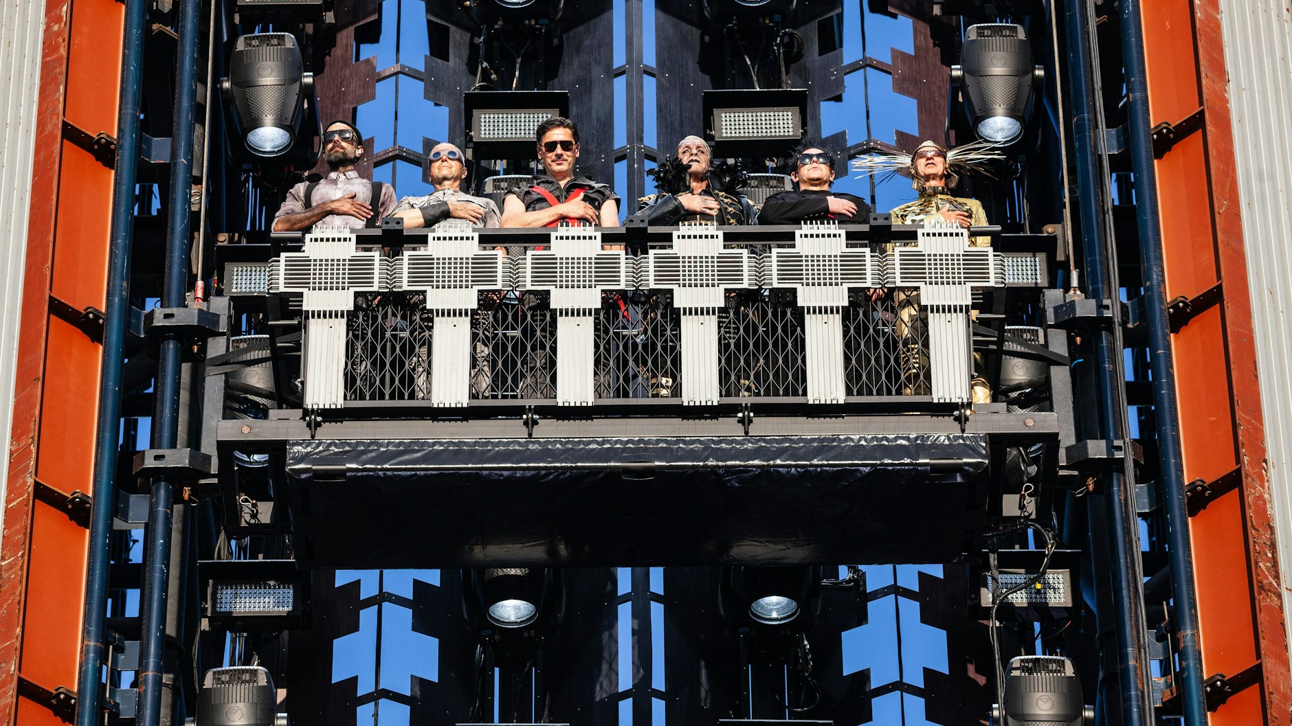 Die Rocker von Rammstein bei einem ihrer Konzerte der Stadion-Tour.