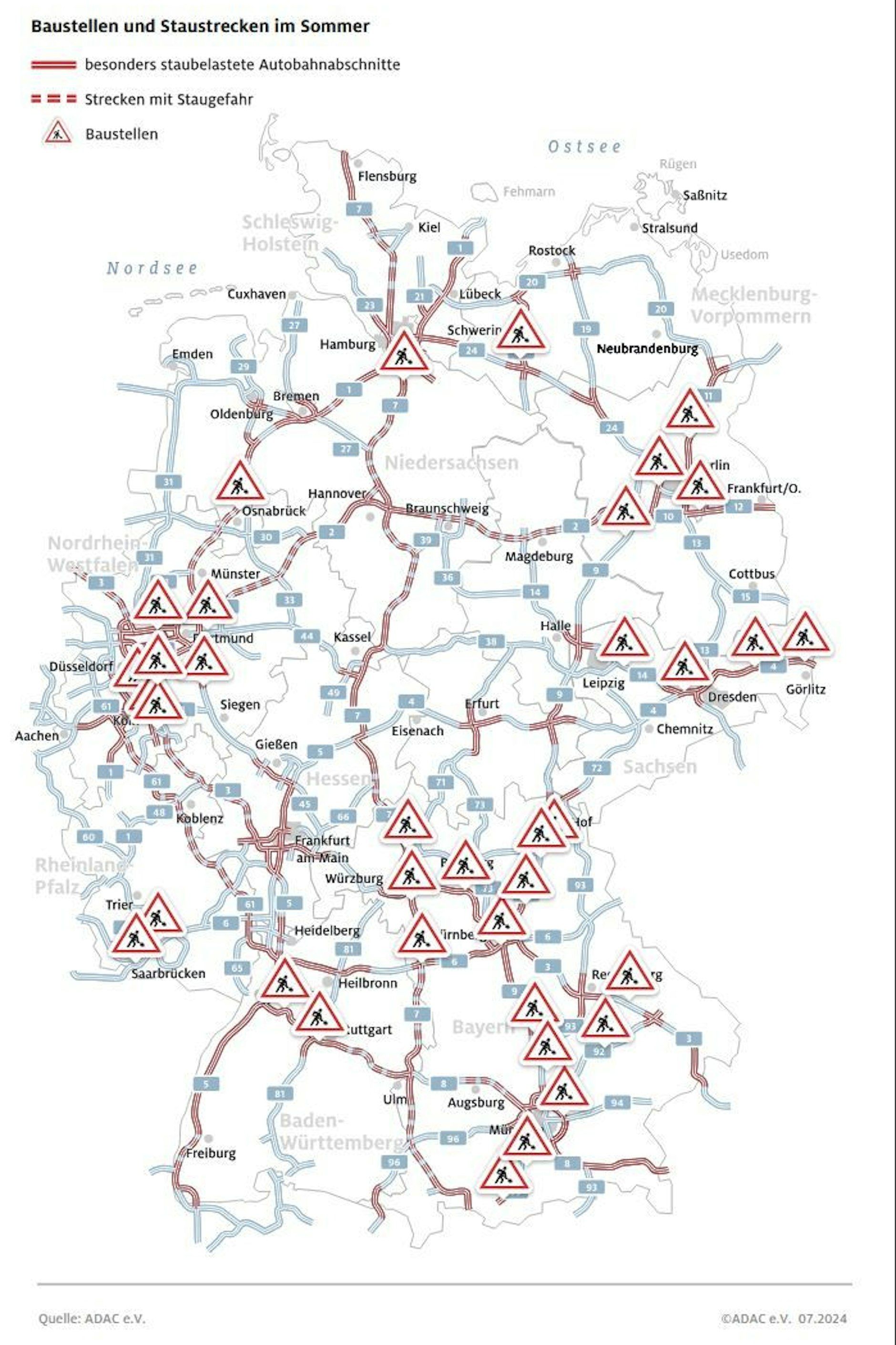 Am Wochenende drohen viele Staus. 