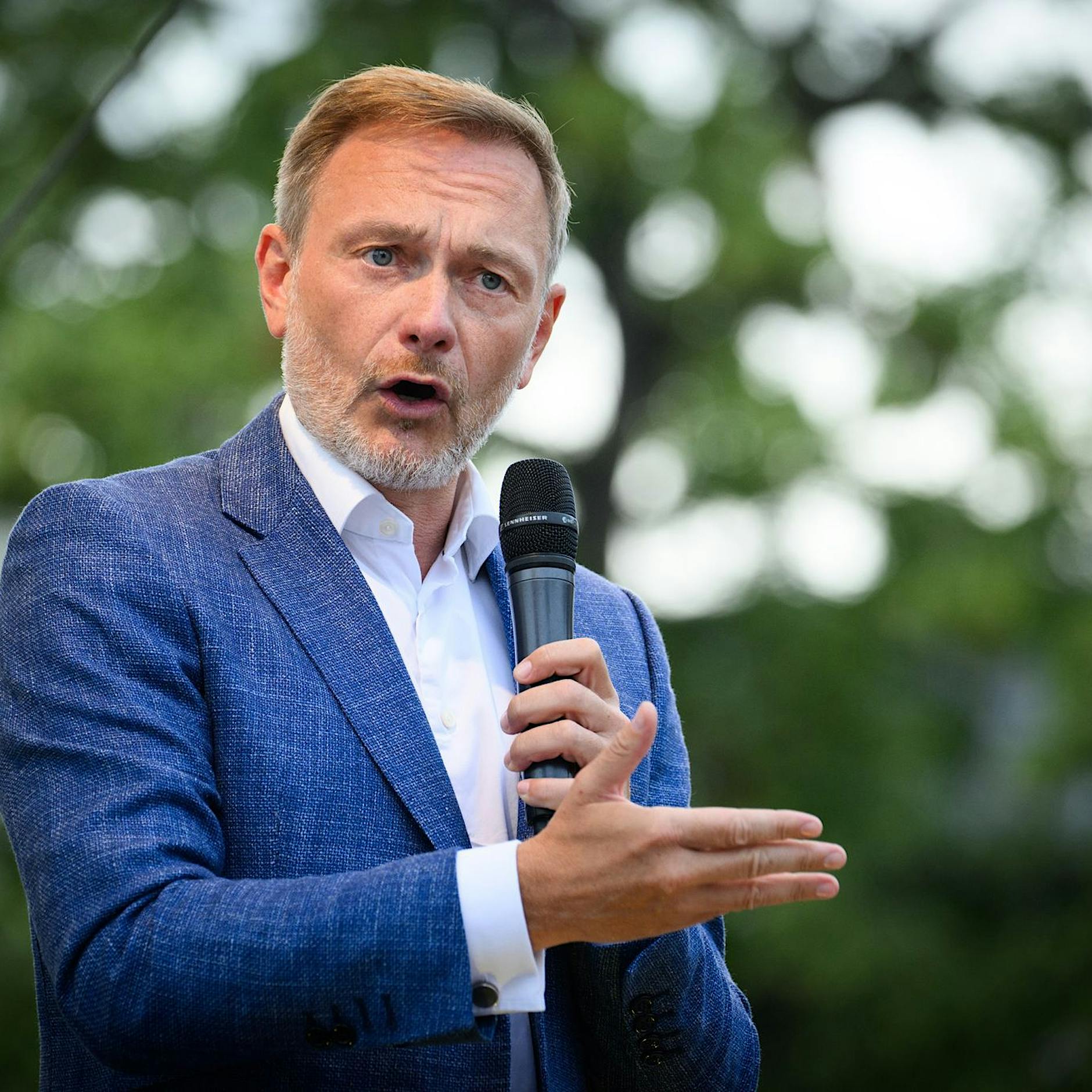 Christian Lindner macht Wahlkampf in Potsdam – und spricht über Schulden und Migration