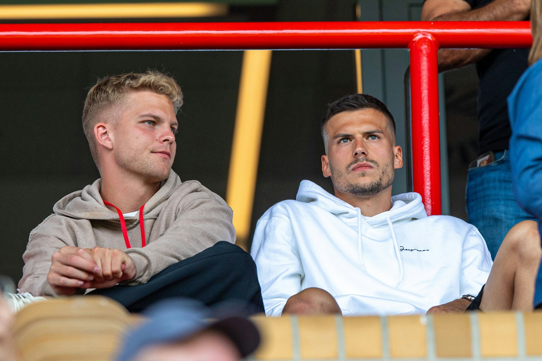 Verstehen sich beim 1. FC Union aus außerhalb des Platzes bestens: Andras Schäfer (25) und Laszlo Benes (27, r.).&nbsp;