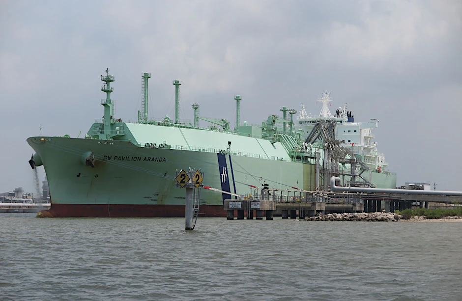 Das LNG-Schiff „Pavilion Aranda“ an der amerikanischen Golfküste