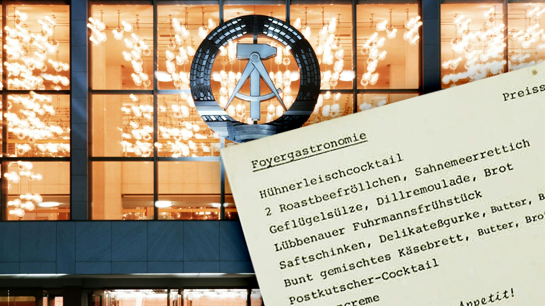 Was stand auf den Speisekarten im Palast der Republik? Ein Blick ins Depot des DDR Museum Berlin verrät es.
