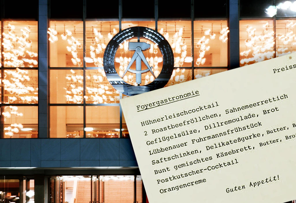 Geniale Speisekarten aus der DDR: DAS gab es im Palast der Republik!
