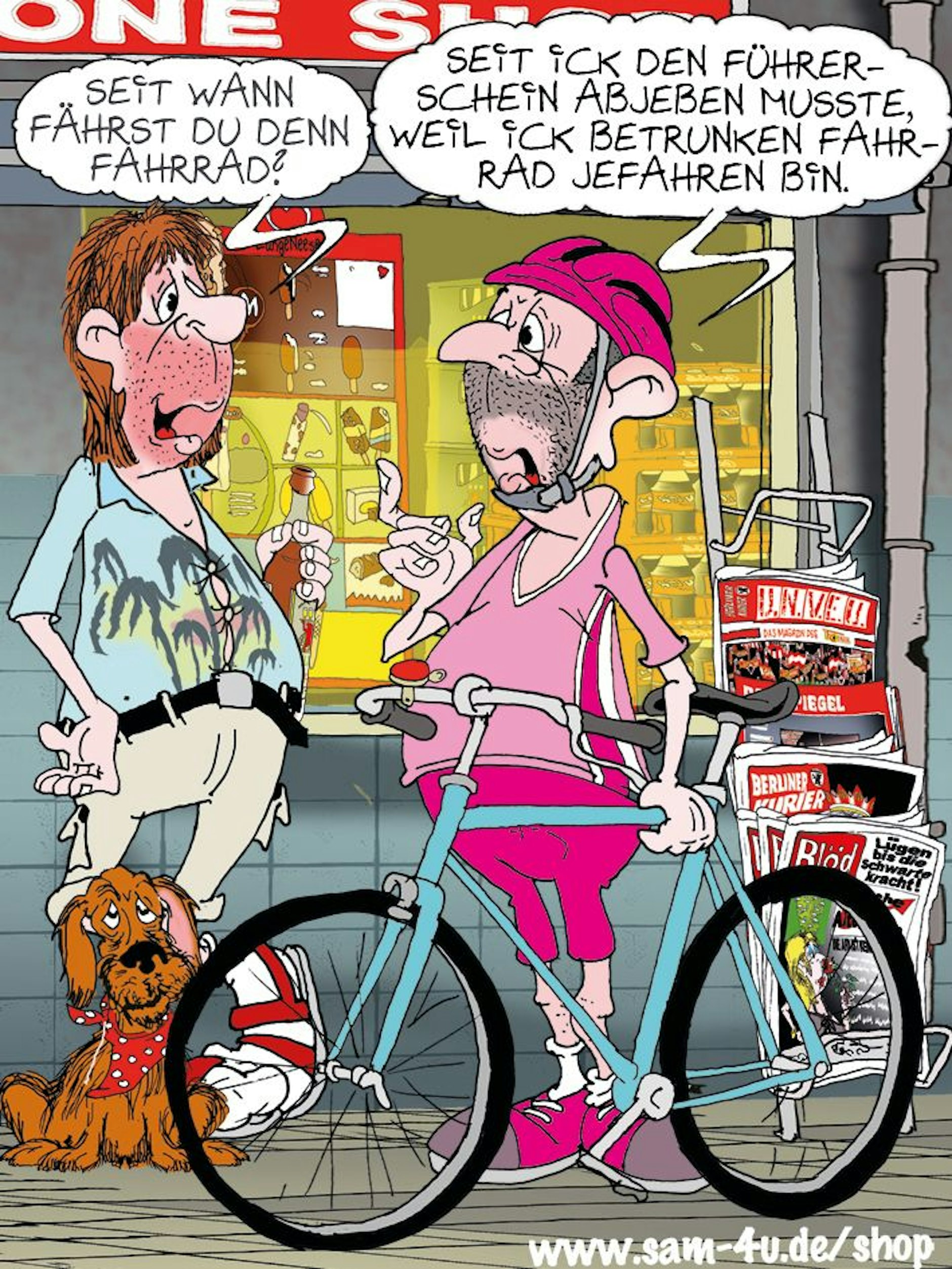 Der tägliche Cartoon kommt auch heute von Zeichner Sam Paff.