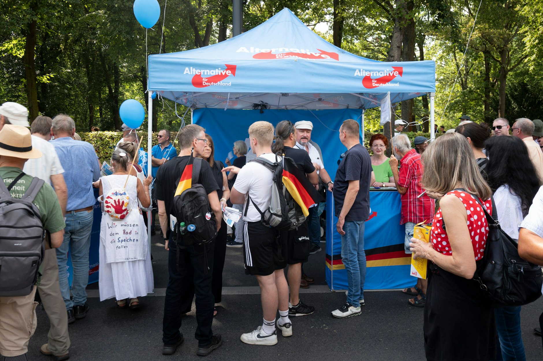 Auch die AfD war mit einem Stand vertreten.