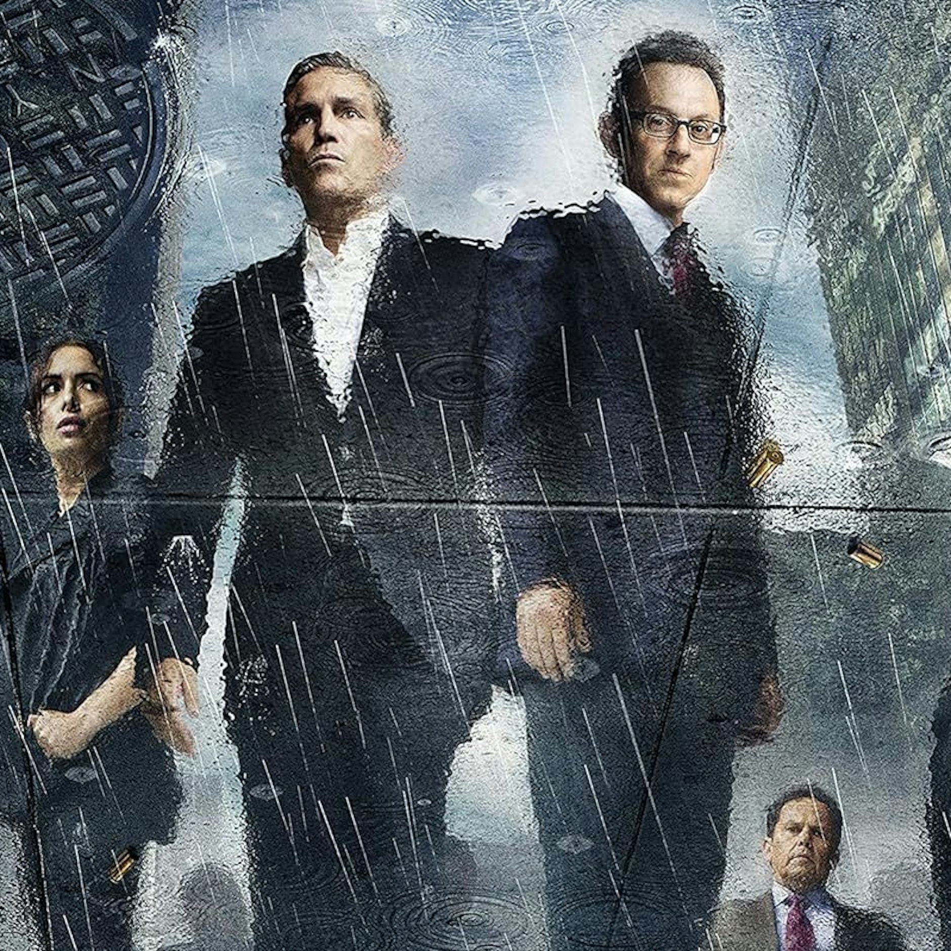 Die US-Serie "Person of Interest" lief fünf Staffeln lang. In den Hauptrollen: Jim Caviezel (vorne, li.) und Michael Emerson (rechts).  