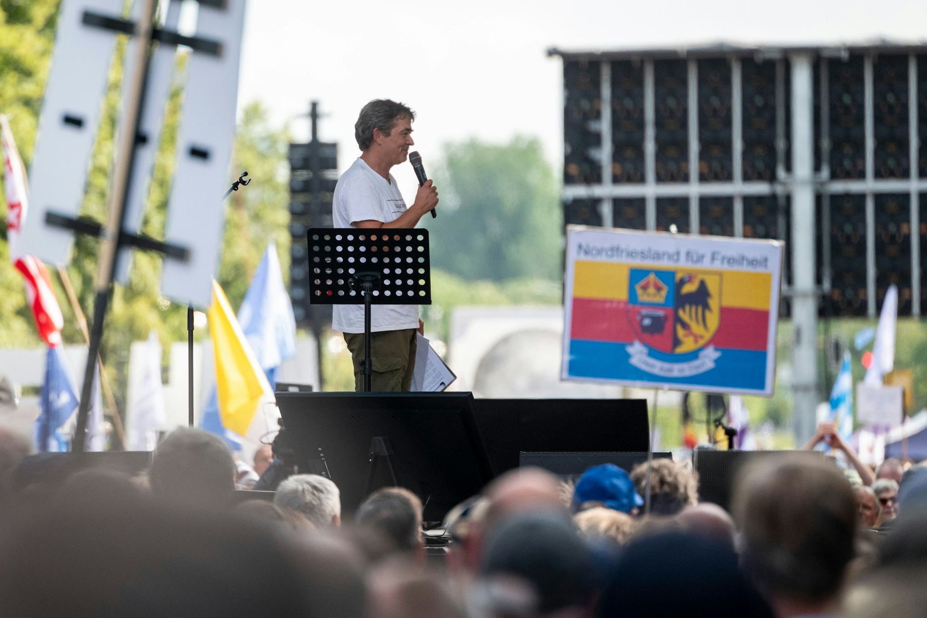 „Querdenken“-Organisator Michael Ballweg war ebenfalls mit von der Partie.