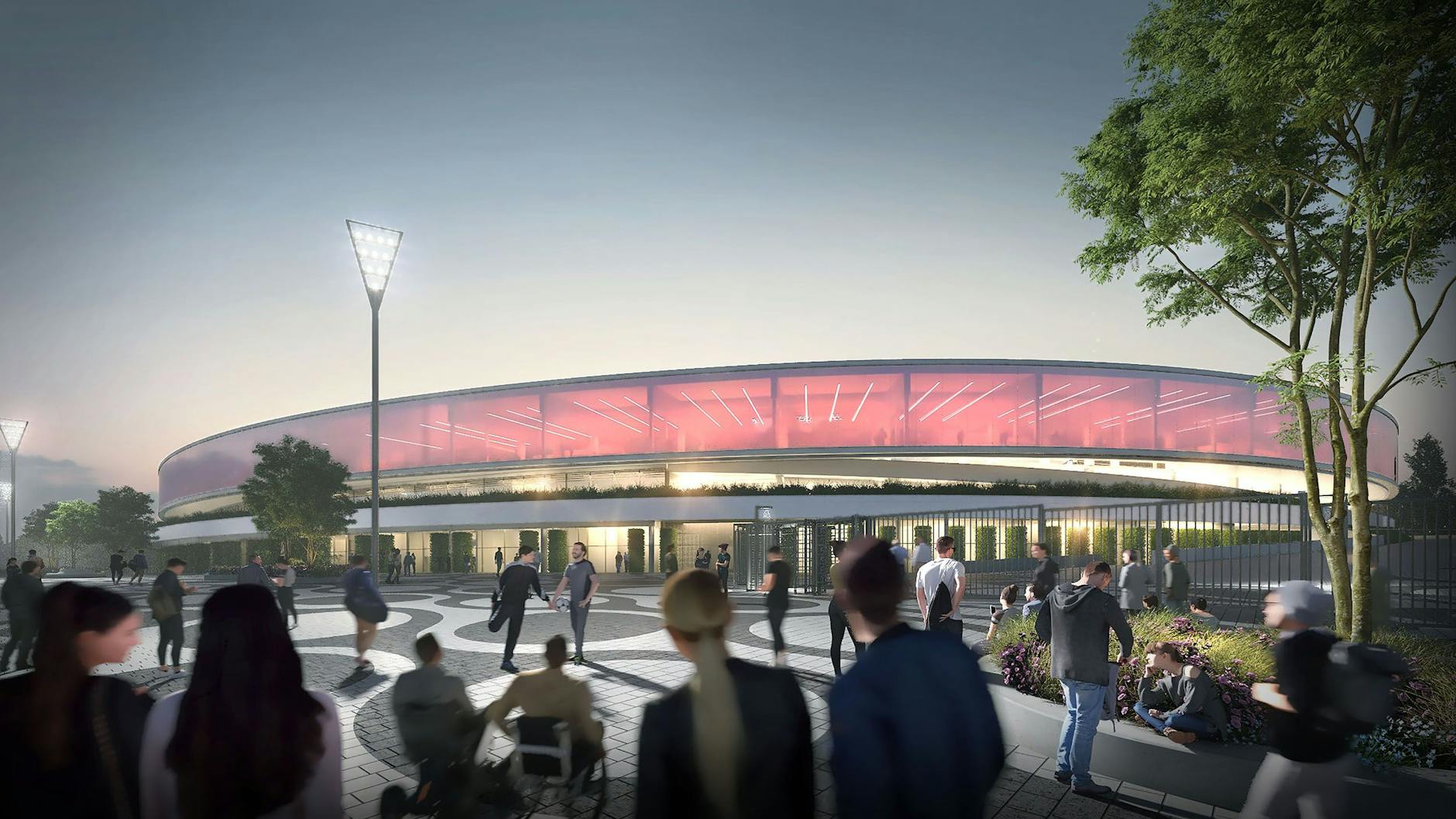 Über 20.000 Plätze, 168 Millionen Euro teuer: So soll das neue Jahnstadion aussehen, das sich das Land Berlin momentan nicht leisten kann.