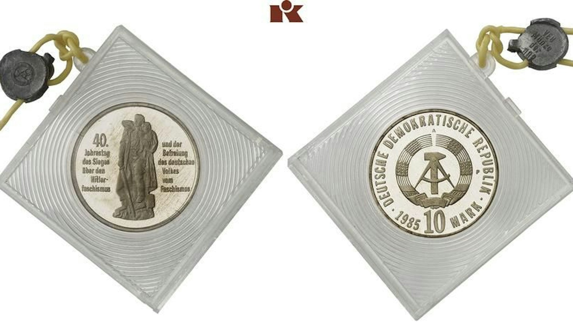 Die 10-Mark-Gedenkmünze zum 40. Jahrestag der Befreiung vom Faschismus (1985) war im Original aus 900er-Gold. Es gab nur 266 Stück.&nbsp; Sie werden bei Versteigerungen angeboten, erreichen Summen im fünfstelligen Bereich.