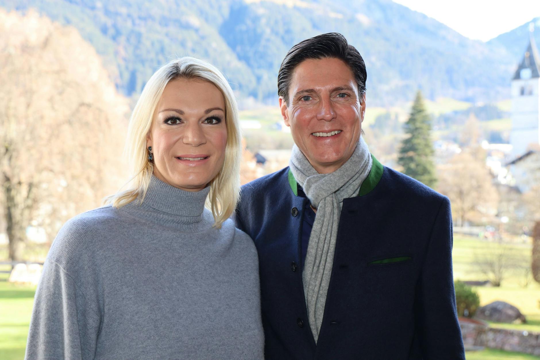 Maria Höfl-Riesch und Marcus Höfl bei einem Event im Januar 2023 in Kitzbühel.