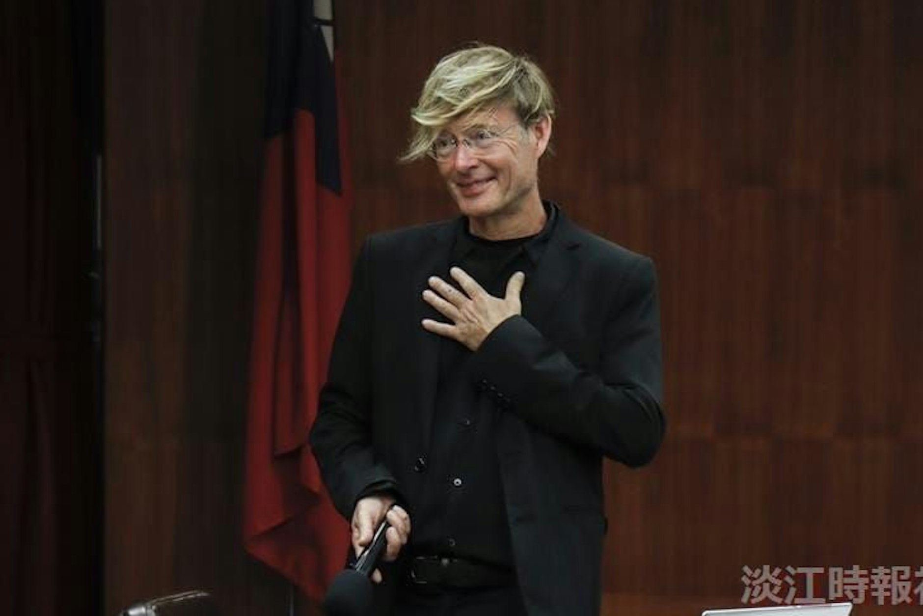 Der Berliner Literaturwissenschaftler Ralf Klausnitzer am 24. März 2024 bei einem Vortrag in Taiwan – nur zwei Tage vor seinem Verschwinden.