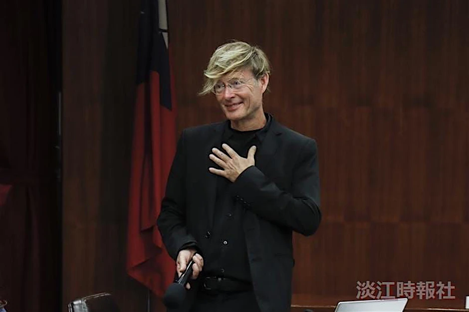 Der Berliner Literaturwissenschaftler Ralf Klausnitzer am 24. März 2024 bei einem Vortrag in Taiwan – nur zwei Tage vor seinem Verschwinden.