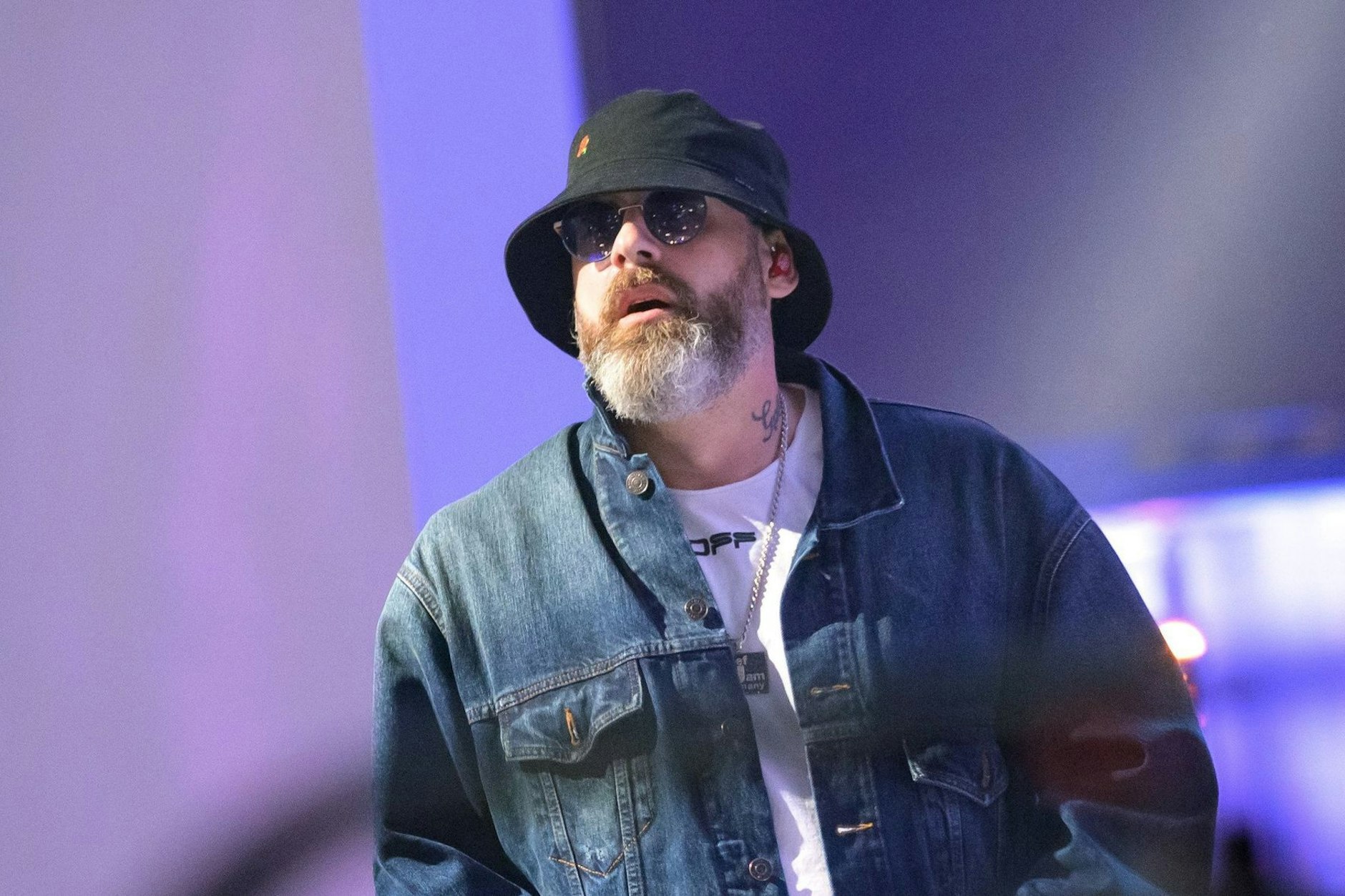 Sido bei einem Konzert in Hamburg.