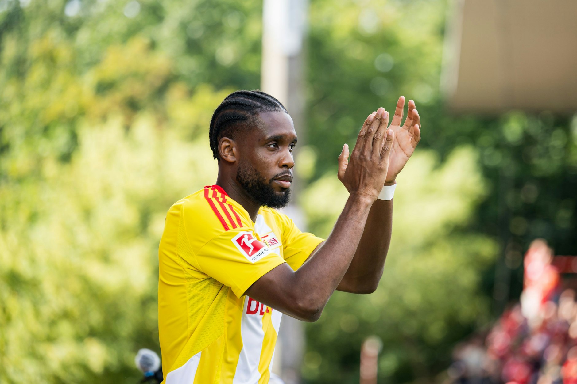 Zurück an der Alten Försterei in Berlin-Köpenick: der Angreifer Jordan Siebatcheu.