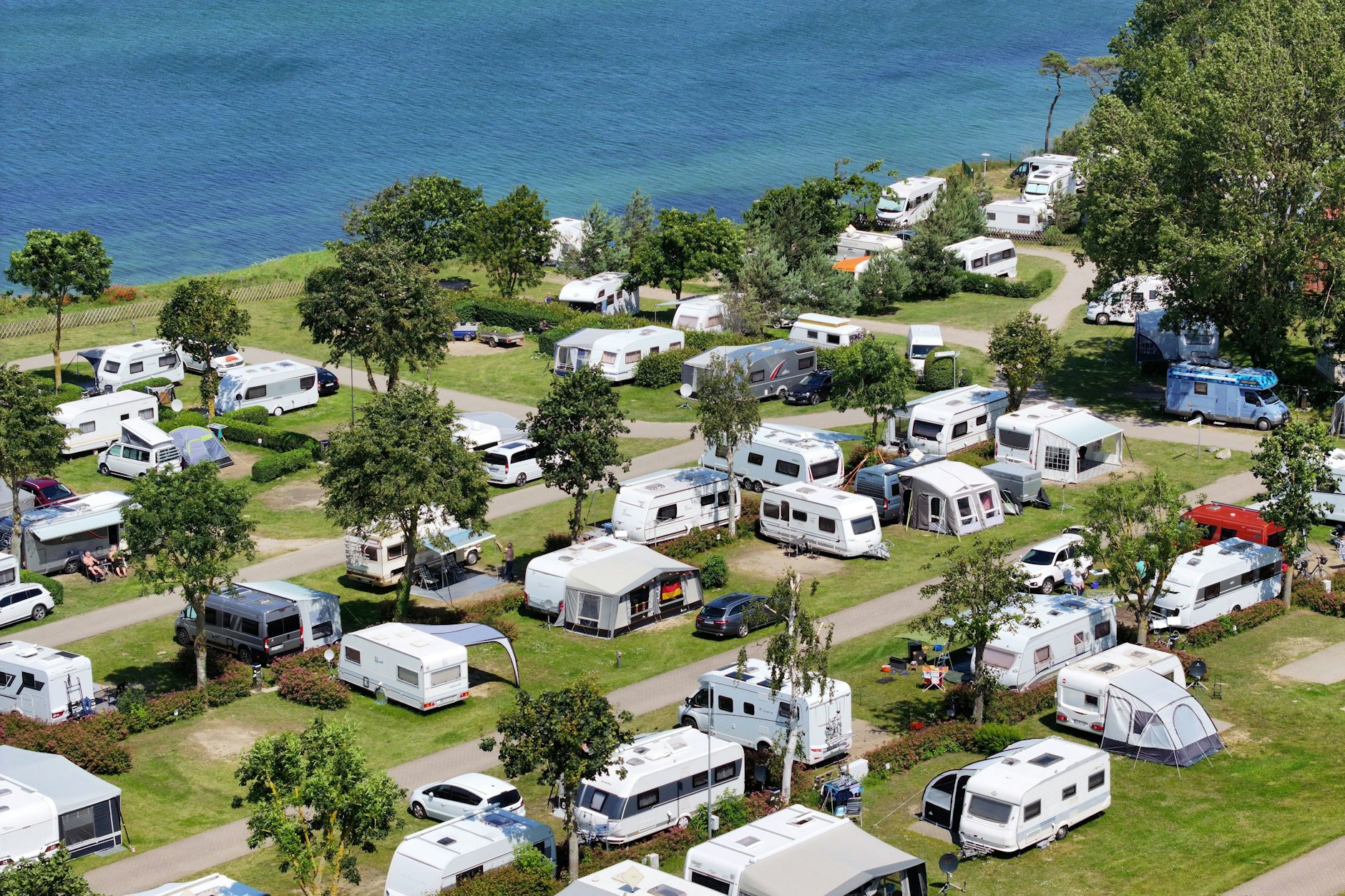 In Rerik reiht sich ein Campingplatz an den nächsten.