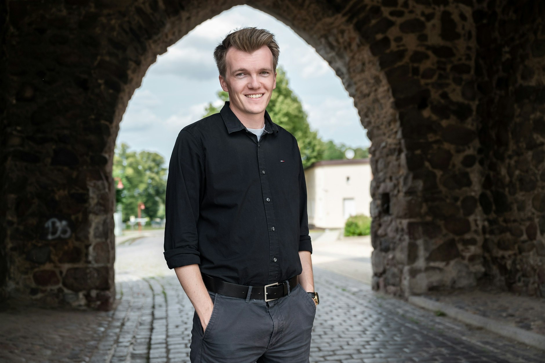 Luca Piwodda, 24, Gründer der Freiparlamentarischen Allianz, und Bürgermeister von Gartz an der Oder.