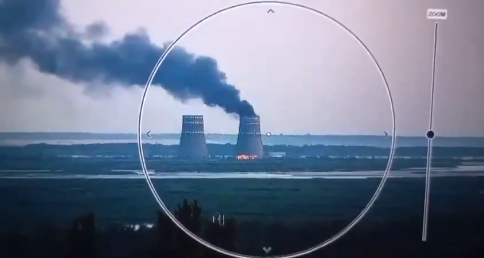 Image - Brand an Kühlturm von Mega-Akw Saporischschja