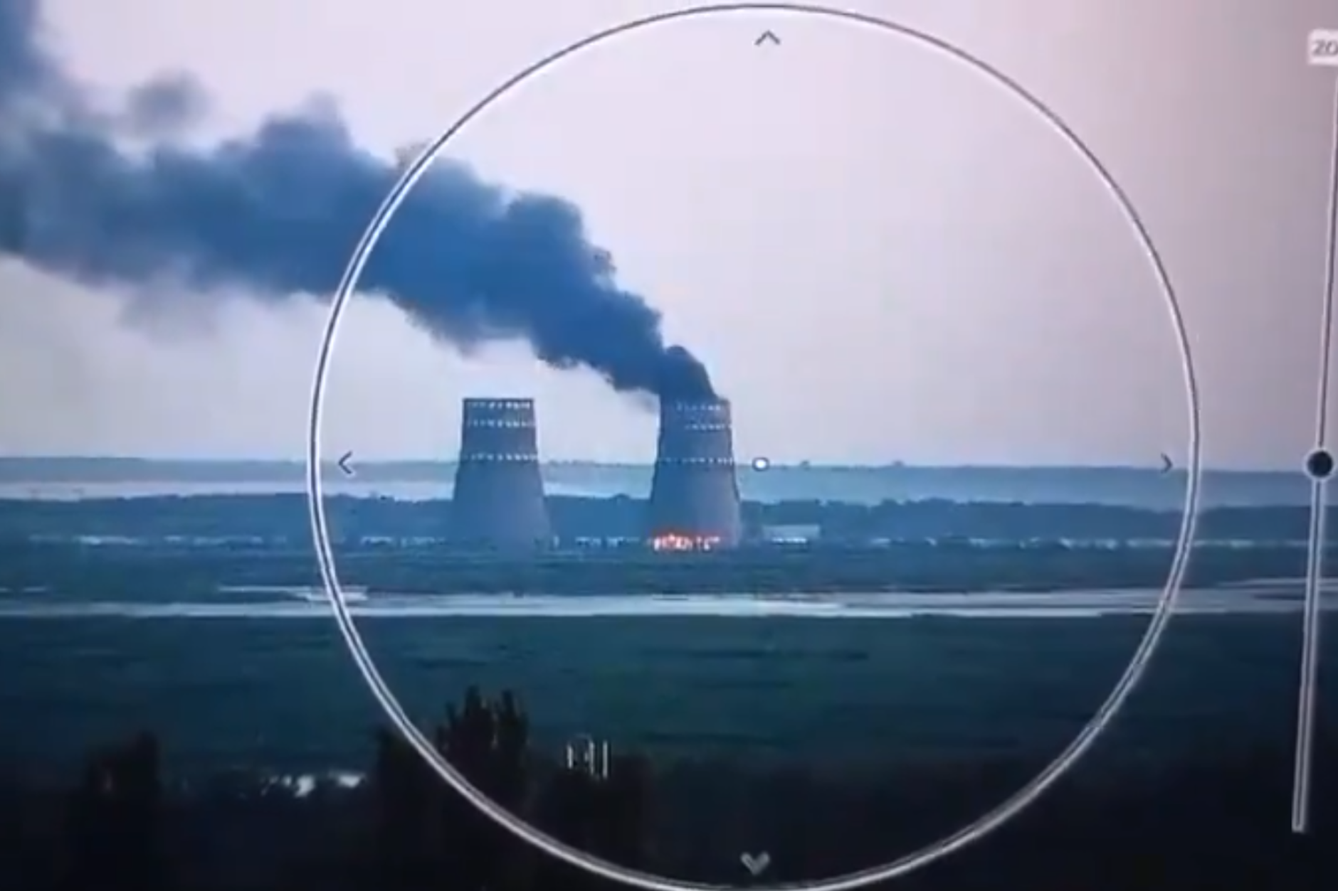 Der Brand an einem Kühlturm des Akw Saporischschja wurde am Sonntagabend gemeldet.