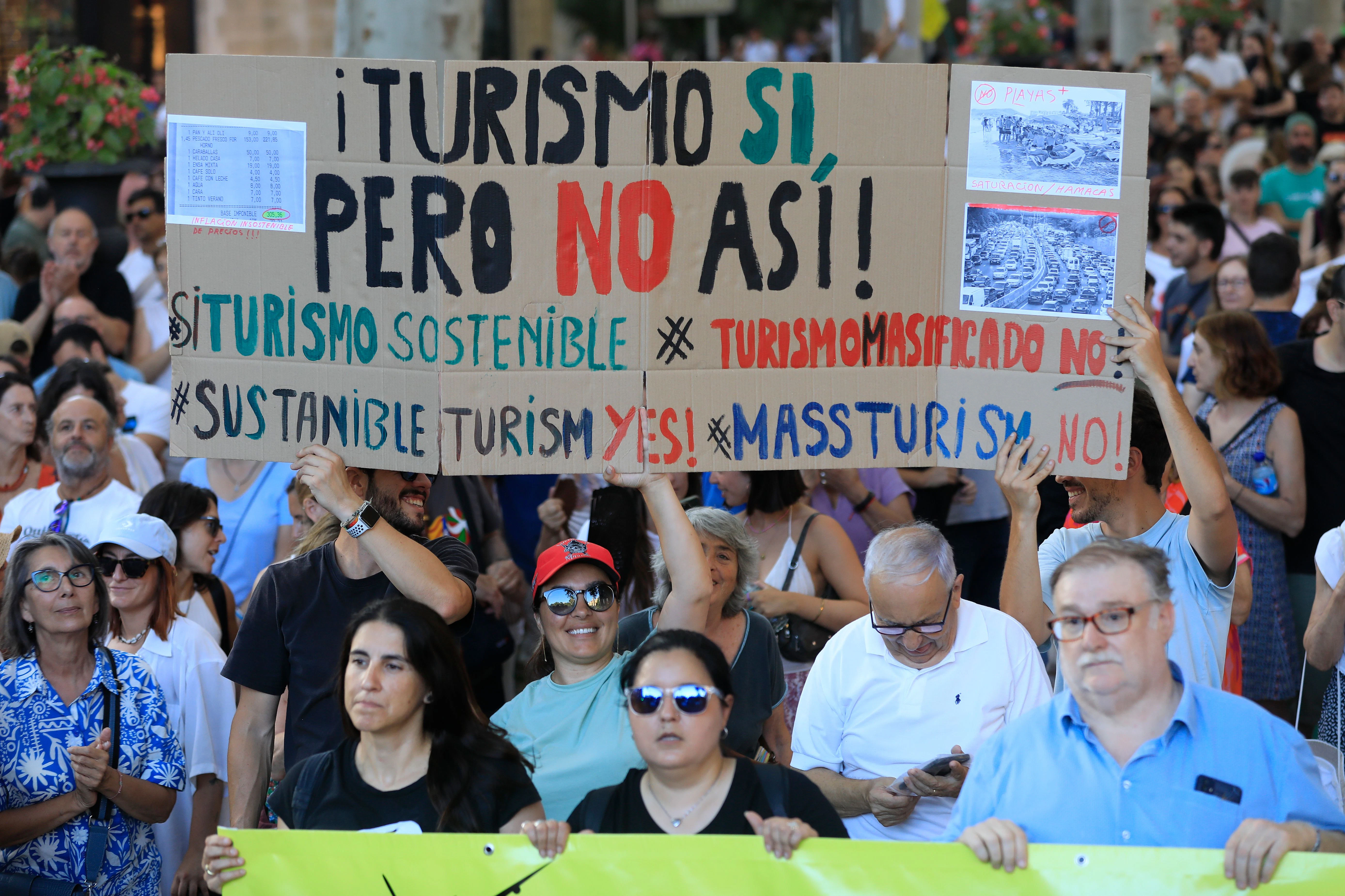 Palma de Mallorca: Demonstration gegen den Massentourismus auf Mallorca