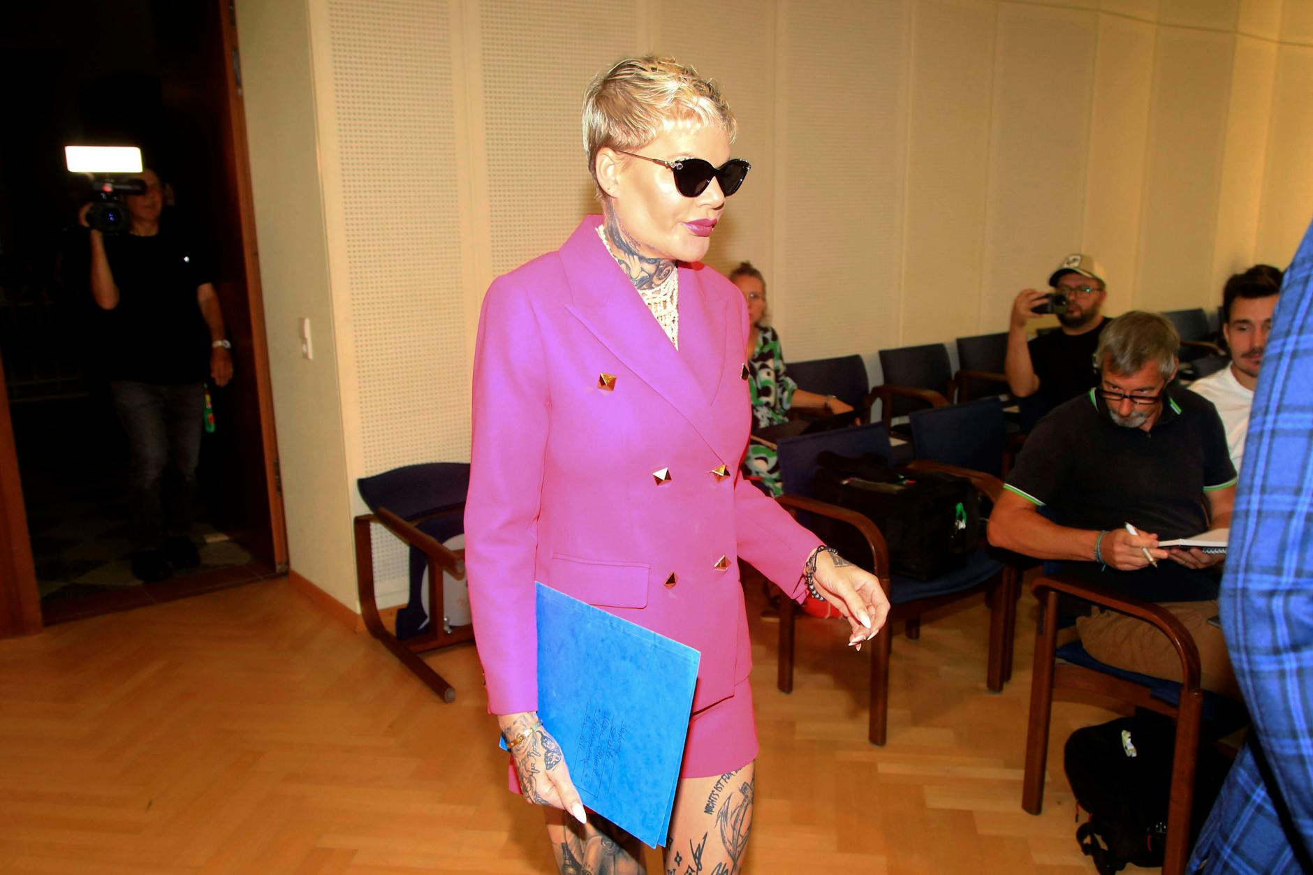 Melanie Müller am 30. Juli beim Gerichtsprozess in Leipzig.