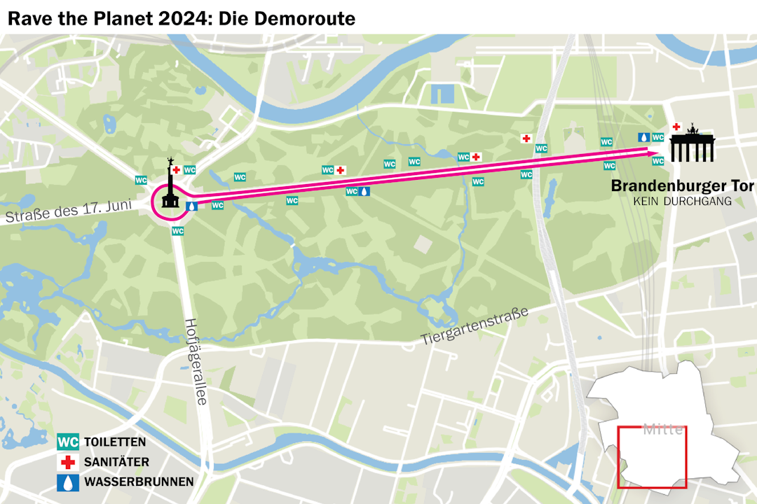 „Rave The Planet“ heute in Berlin: Route, Straßensperrungen, Regeln
