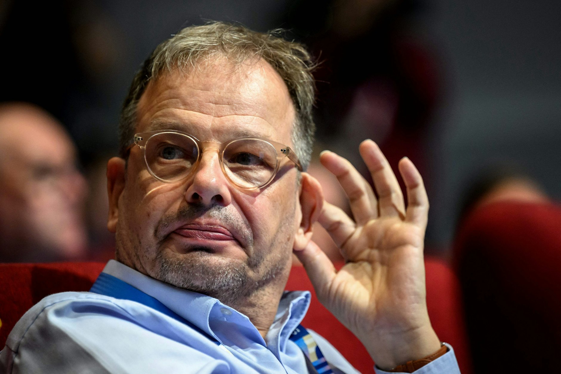 ARD-Dopingexperte Hajo Seppelt bei einer Pressekonferenz während der Olympischen Spiele in Paris