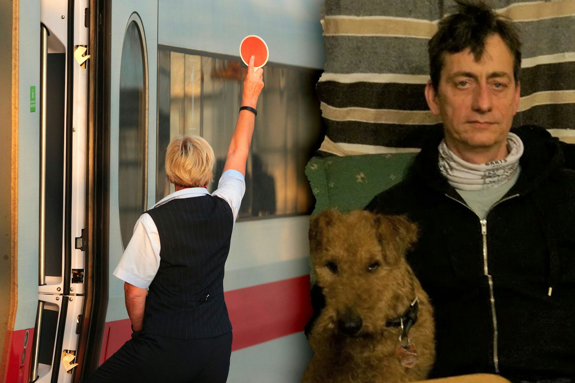 In einem ICE in Spandau wurde am Dienstag ein Mann festgenommen, den Passanten und Polizisten für den gesuchten RAF-Terroristen Burkhard Garweg (rechts) hielten.