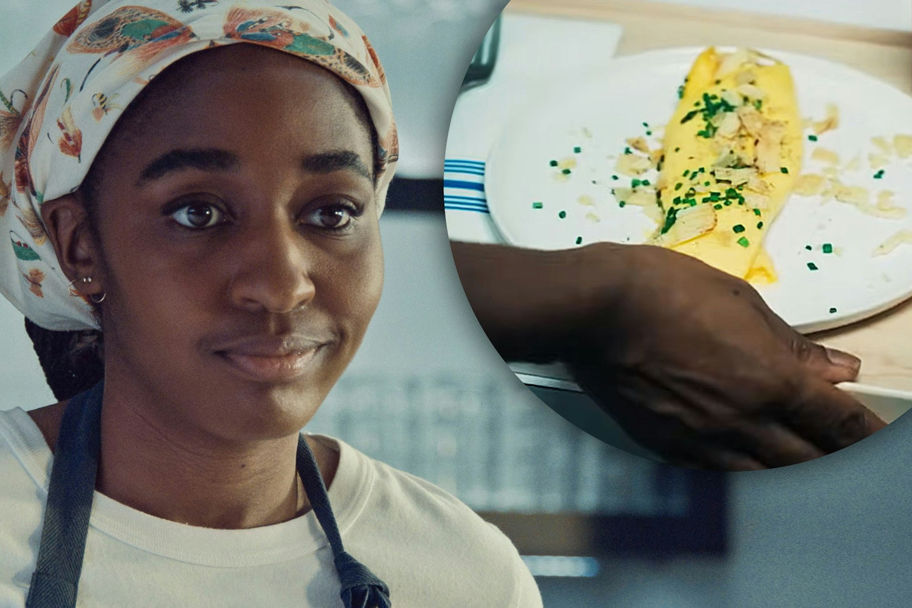 Sydney Adamu zaubert in „The Bear“ das unfassbare Omelett mit Kartoffelchips. Hier finden Sie das Rezept.