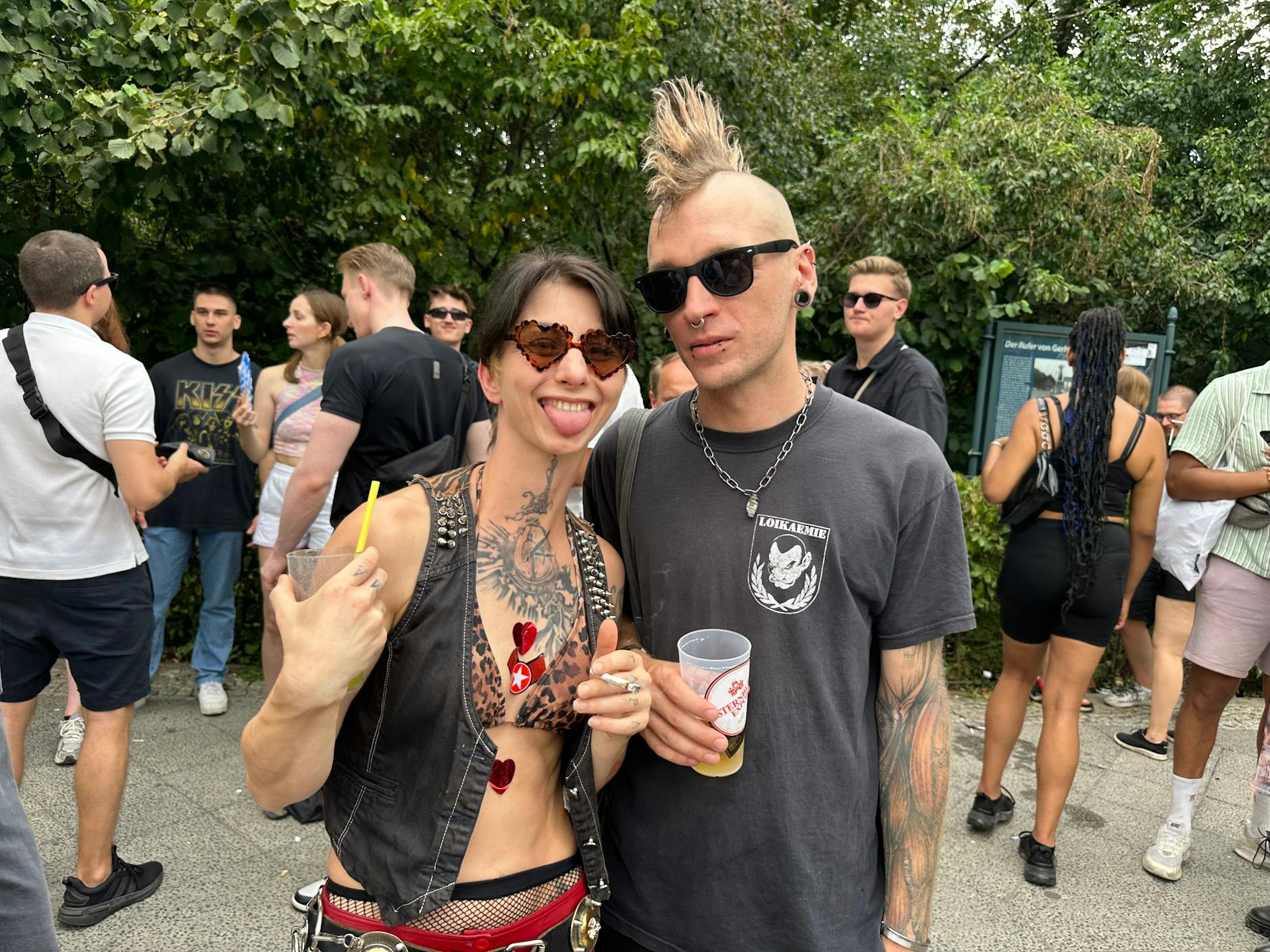 Und dann ein Iro auf einem Rave. Das fällt auf.