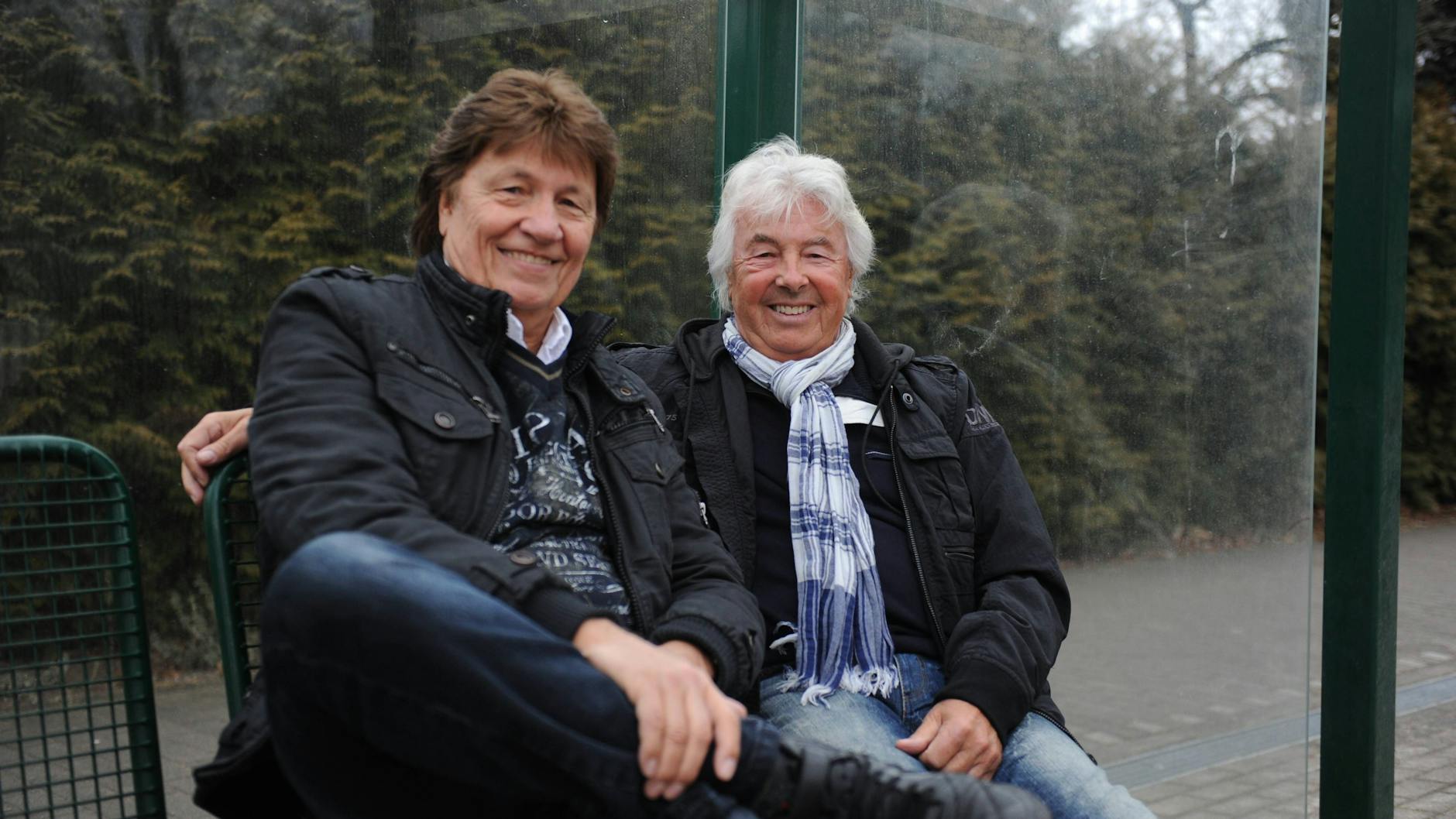 DDR-Star Thomas Lück (r.) mit Schlagersänger Andreas Holm im Jahr 2012.