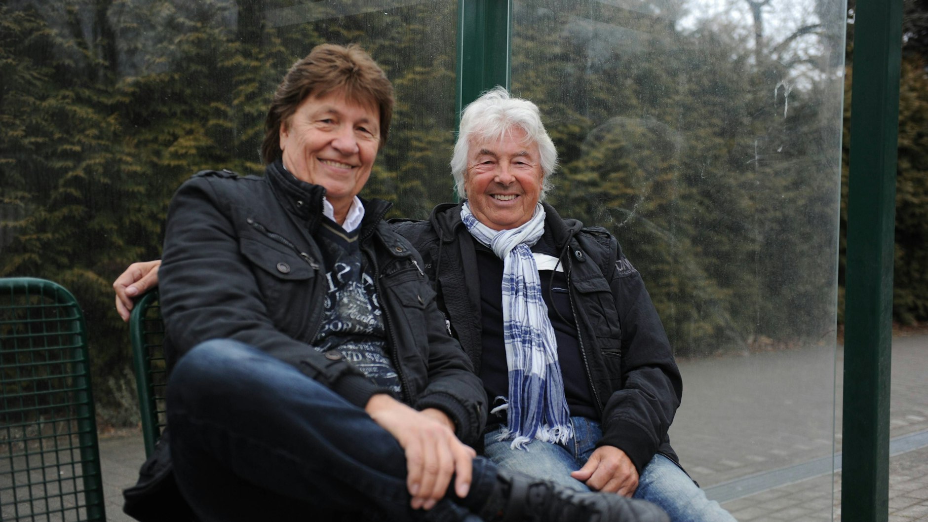 DDR-Star Thomas Lück (r.) mit Schlagersänger Andreas Holm im Jahr 2012.