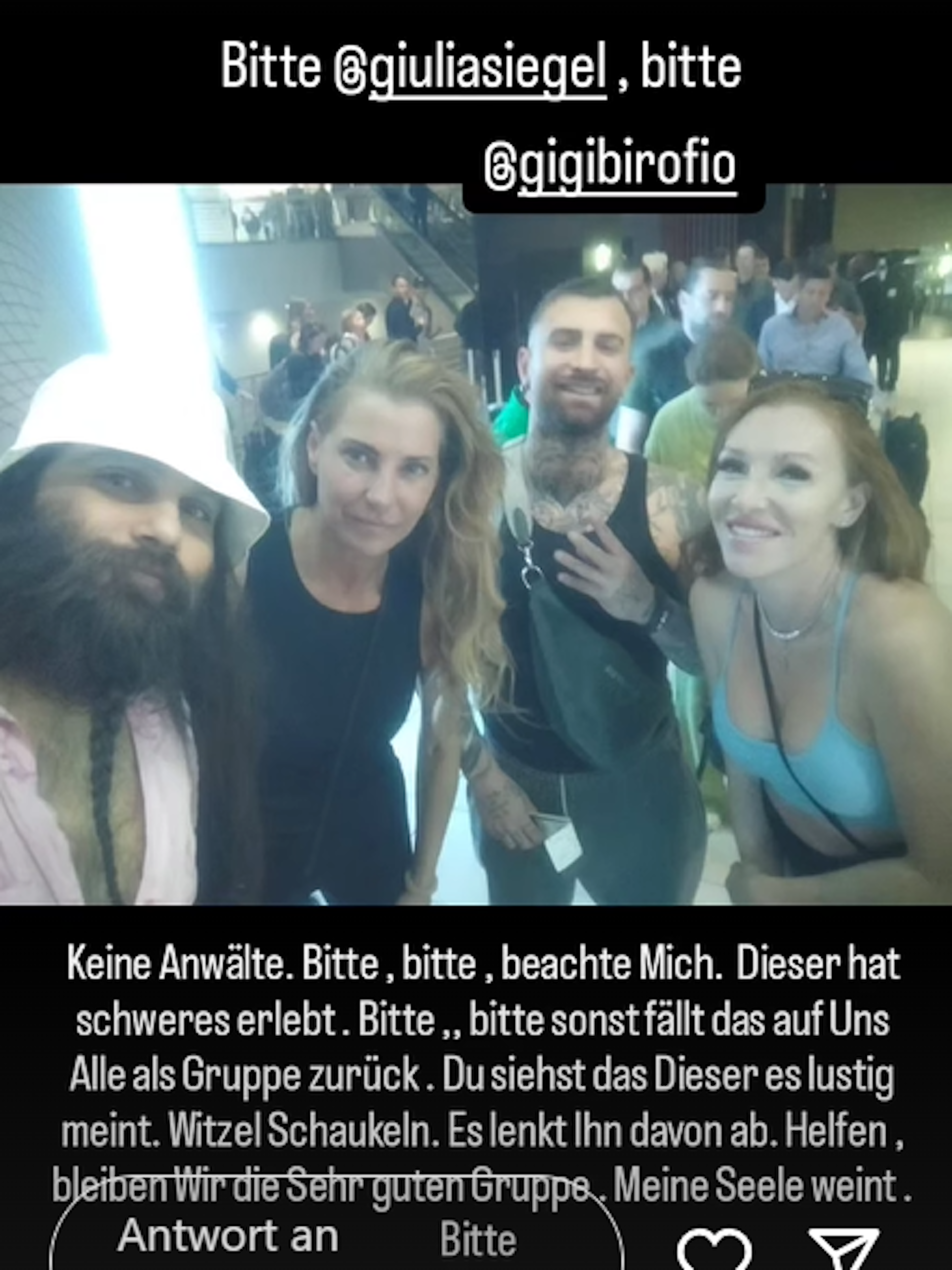 David Ortega postete diesen Hilferuf auf Instagram.