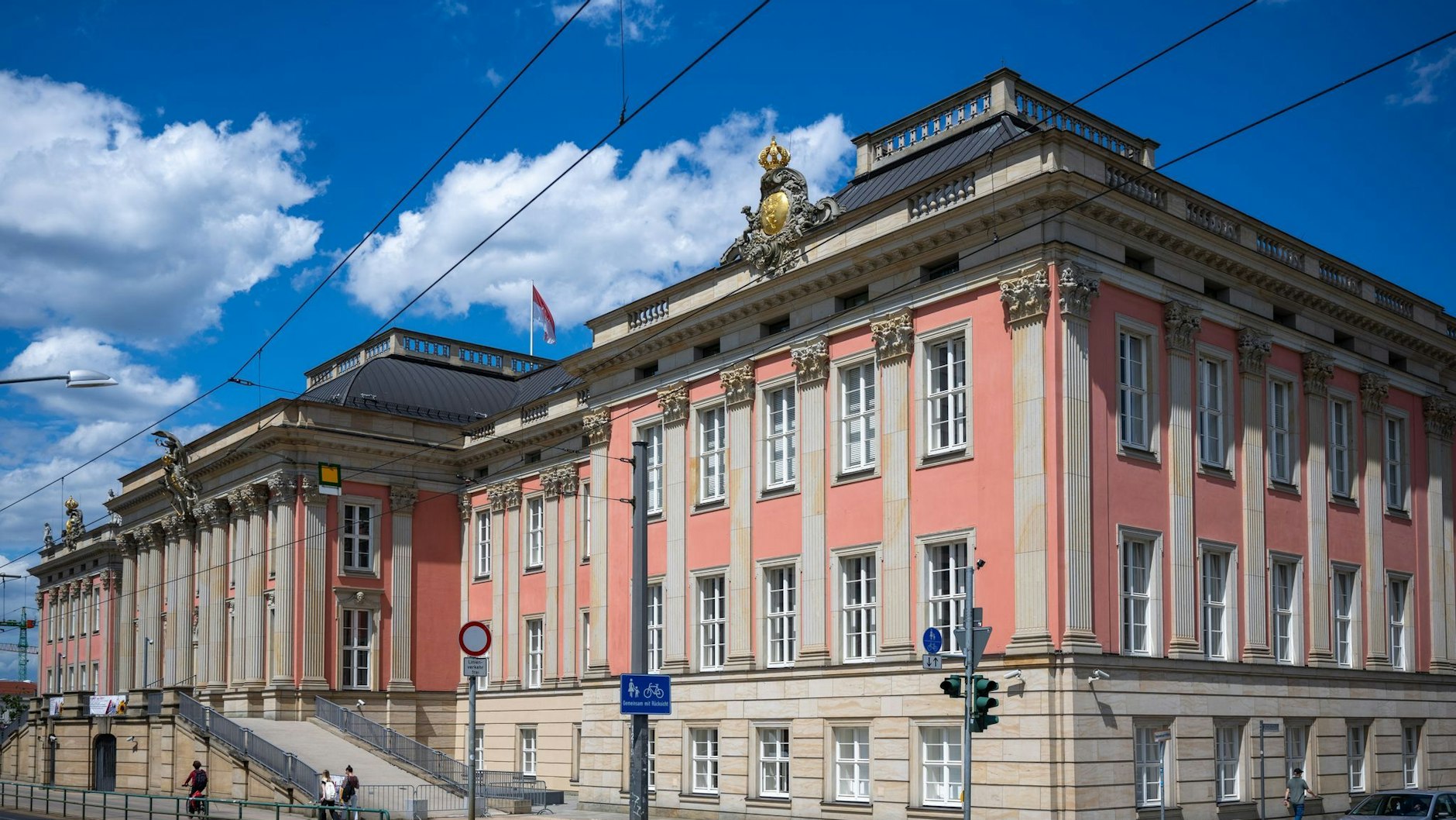 Blick auf das Potsdamer Stadtschloss, dem Sitz des Brandenburger Landtags.&nbsp;