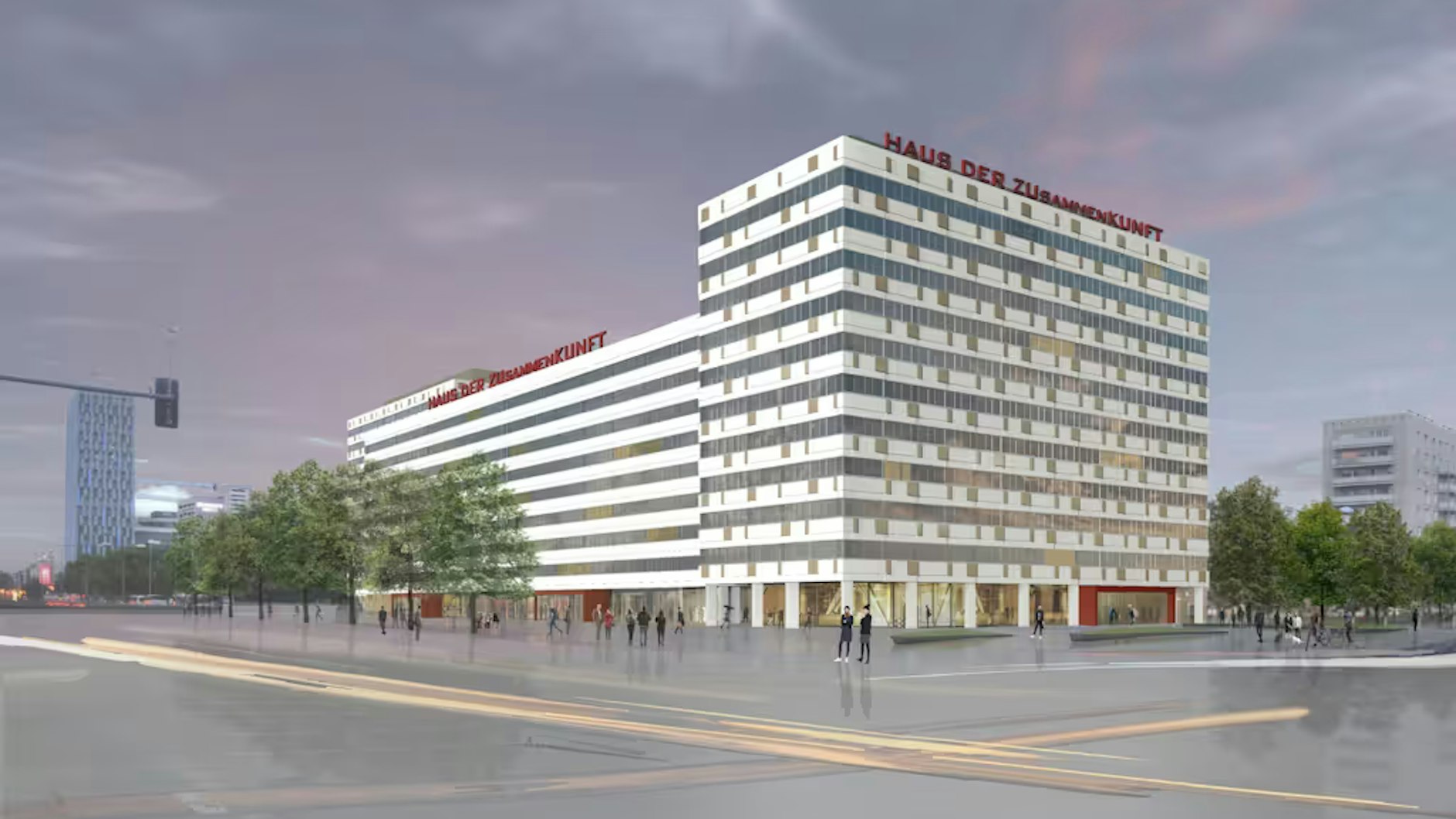 So soll das Haus der Statistik nach der Sanierung aussehen. Dazu kommen Neubauten, in dem sich künftig das Rathaus der Zukunft befinden soll.&nbsp;&nbsp;