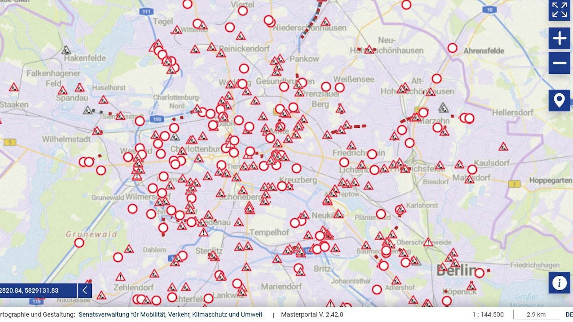 Das derzeitige Baustellen- und Verkehrschaos in Berlin. Man hat den Eindruck, es wird immer schlimmer.