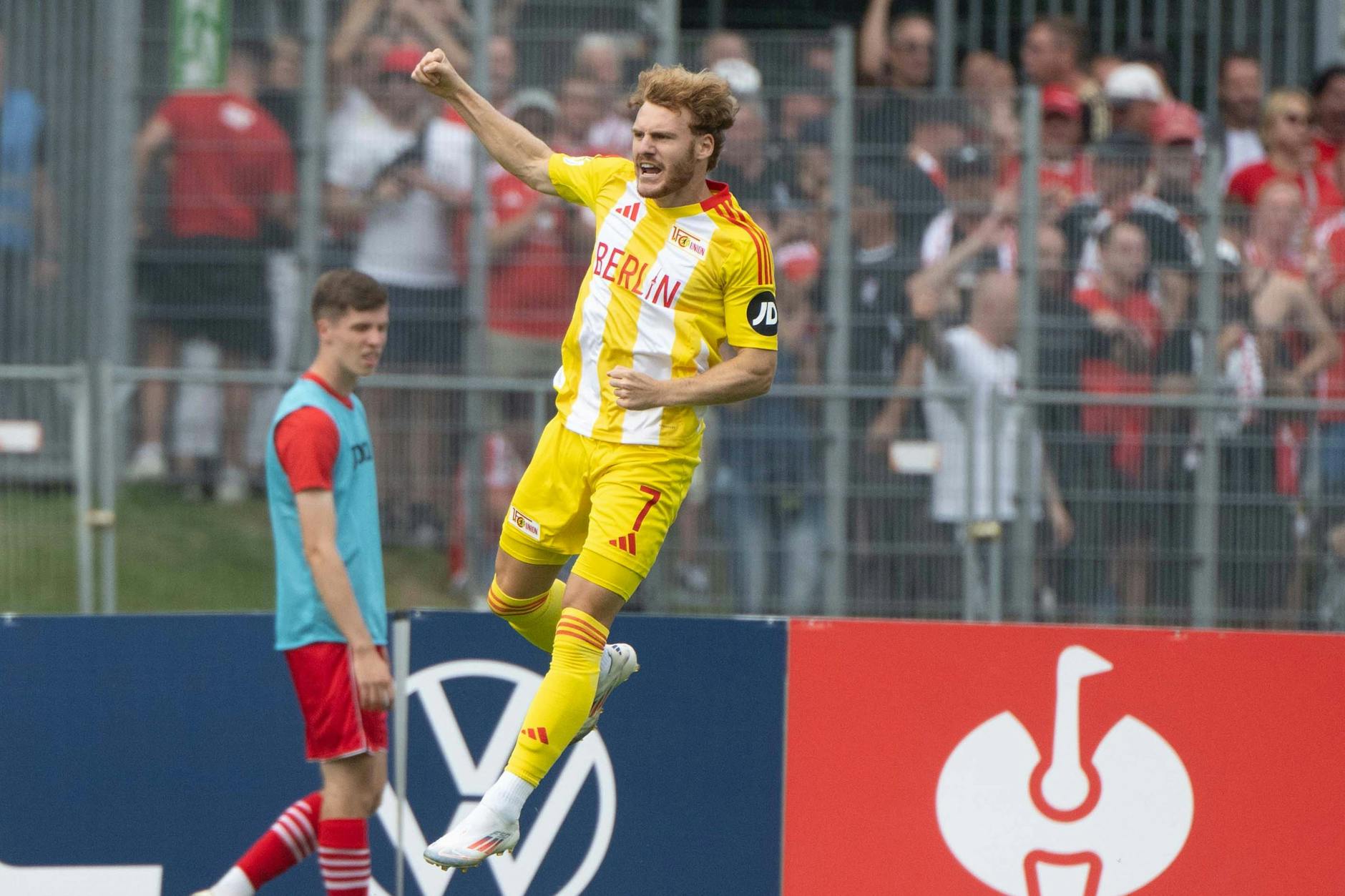 Vergangene Saison erlöste Ex-Stürmer Yorbe Vertessen (24) den 1. FC Union mit seinem Tor zum 1:0-Endstand in der ersten Runde des DFB-Pokals in Greifswald.