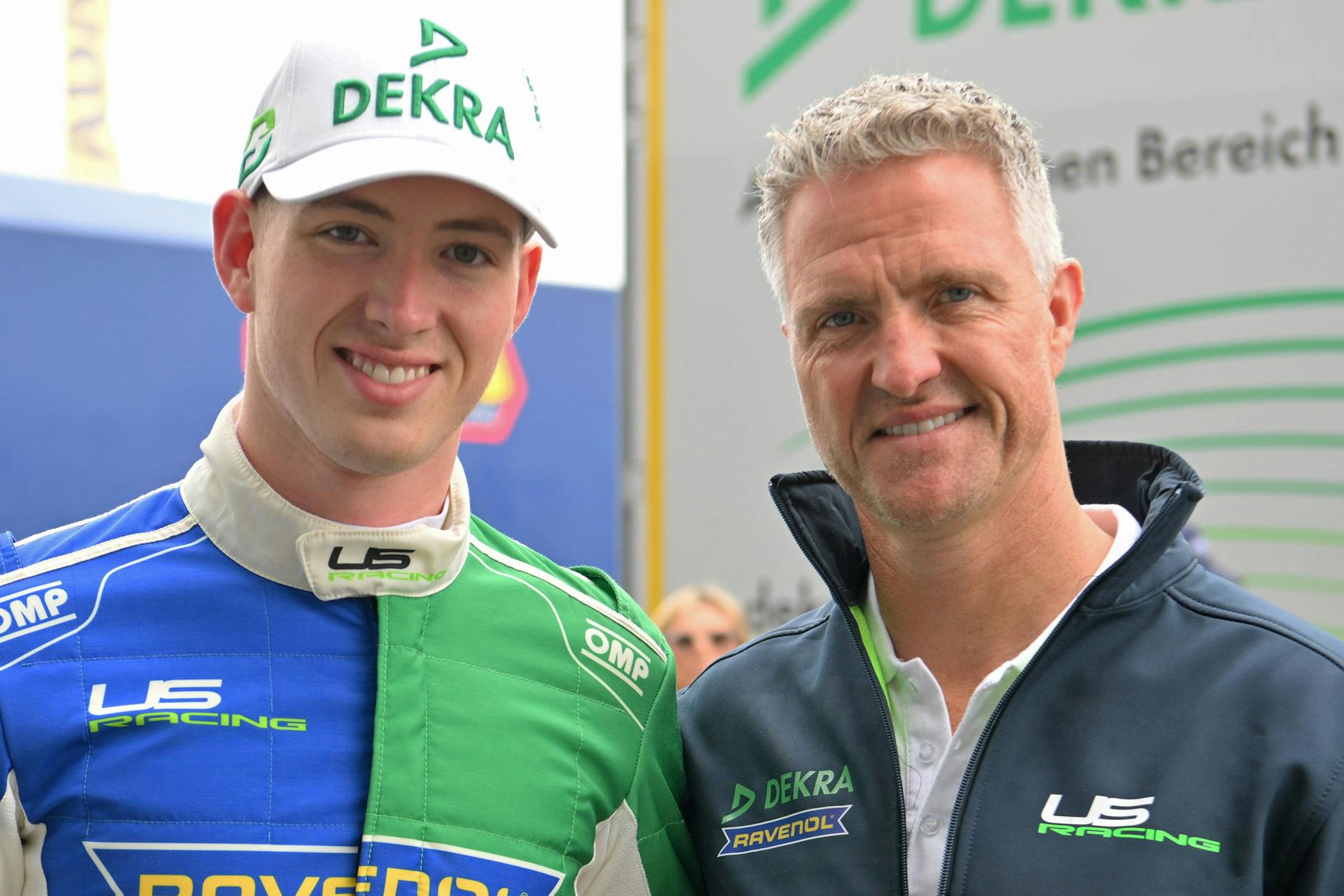 David und Vater Ralf Schumacher bei einem Rennen auf dem Nürburgring im August 2024.