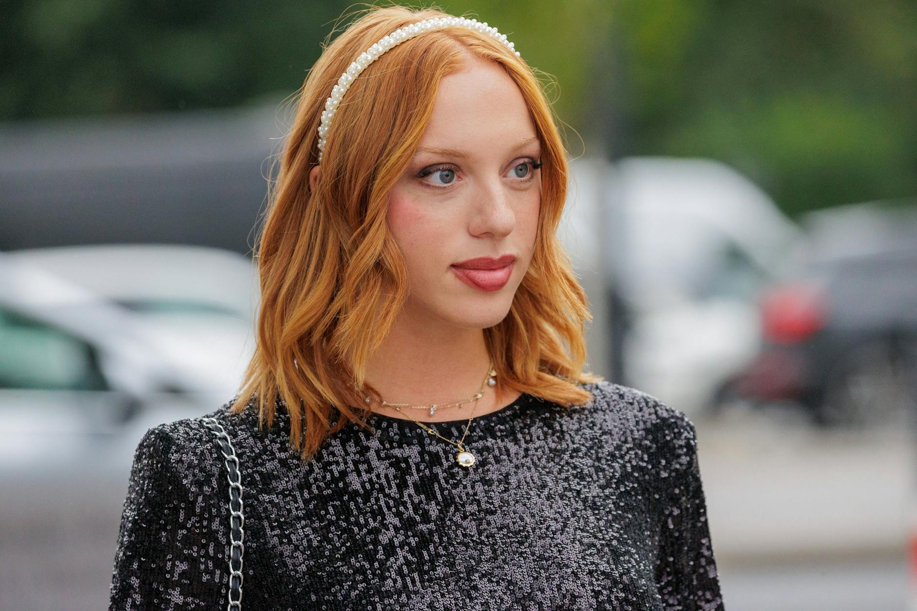 Anna Ermakova bei einem Mode-Event im Juli 2024 in Düsseldorf.