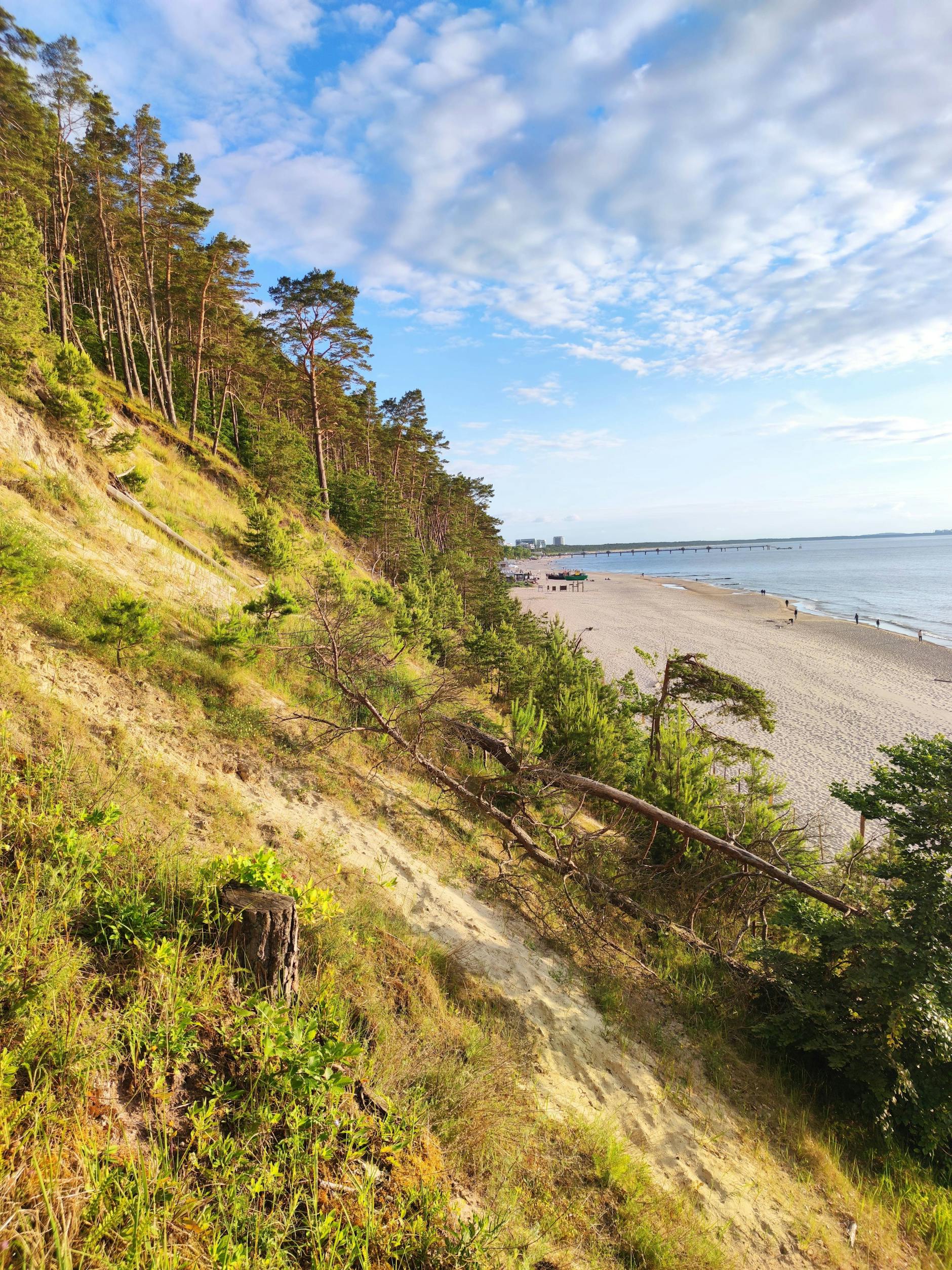 Steilküste am Strand bei Misdroy.