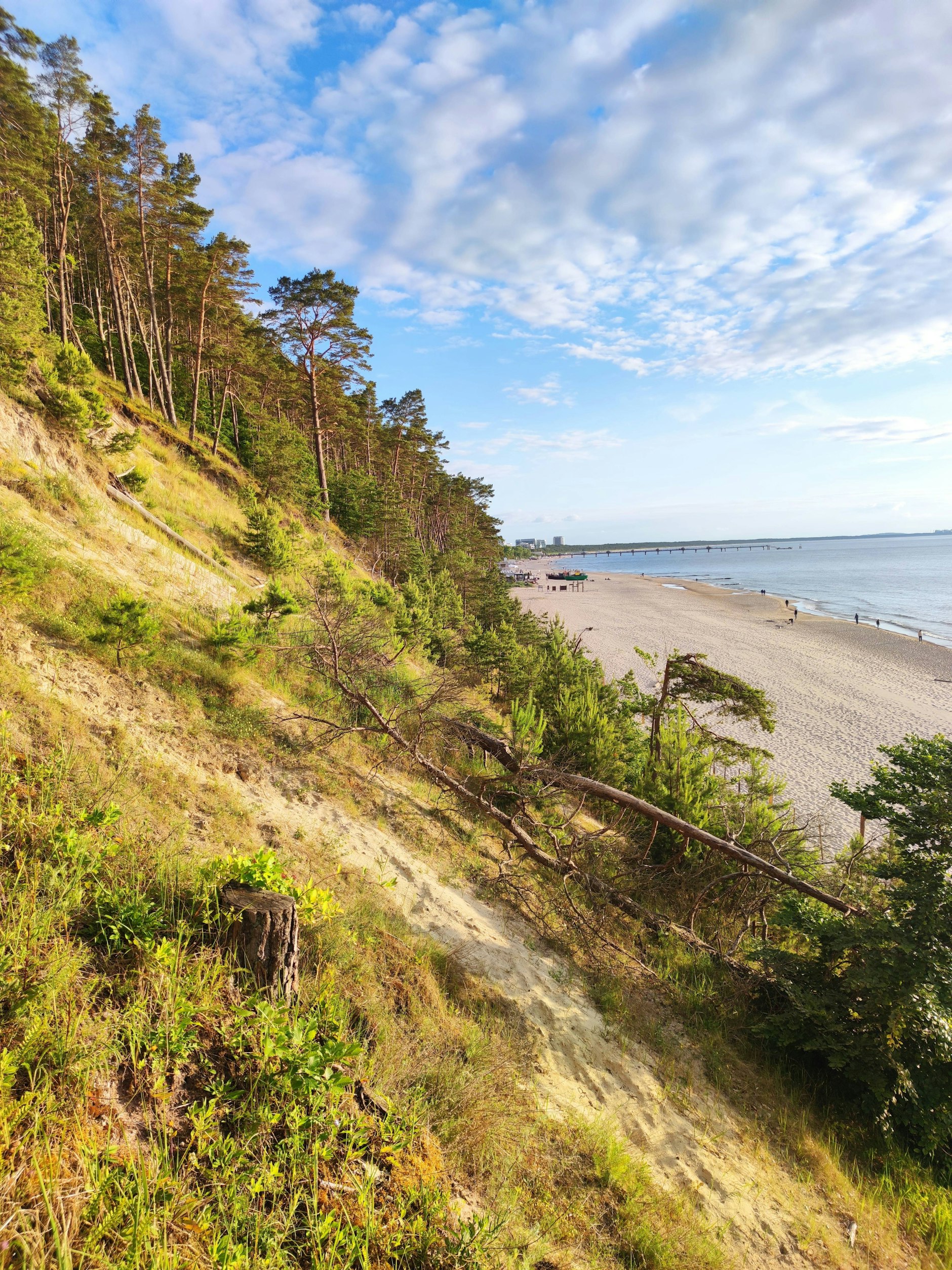 Steilküste am Strand bei Misdroy.