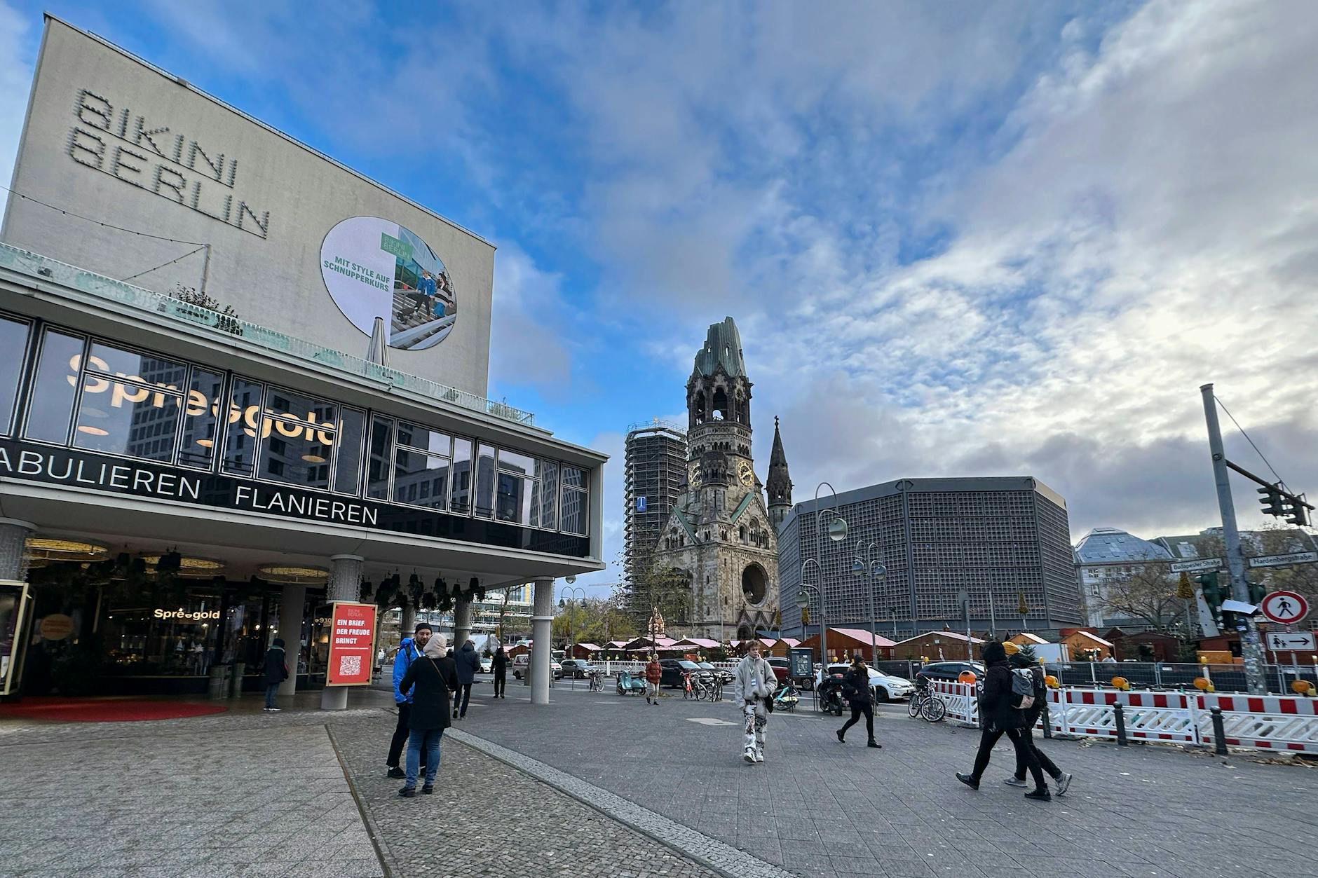 Der Breitscheidplatz in der Berliner City West