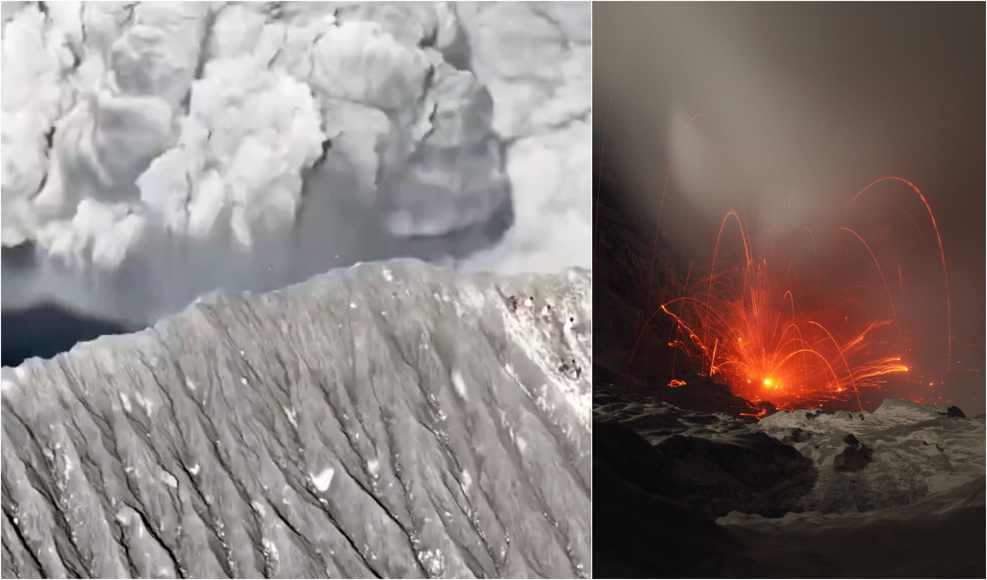 Krasses VIDEO: Wanderer entkommen nur knapp Vulkanausbruch!