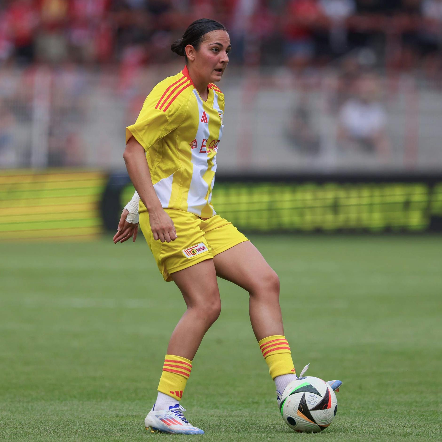 Athanasia Moraitou machte für den 1. FC Union mit ihren Freistößen den Weg frei für Runde zwei im DFB-Pokal.