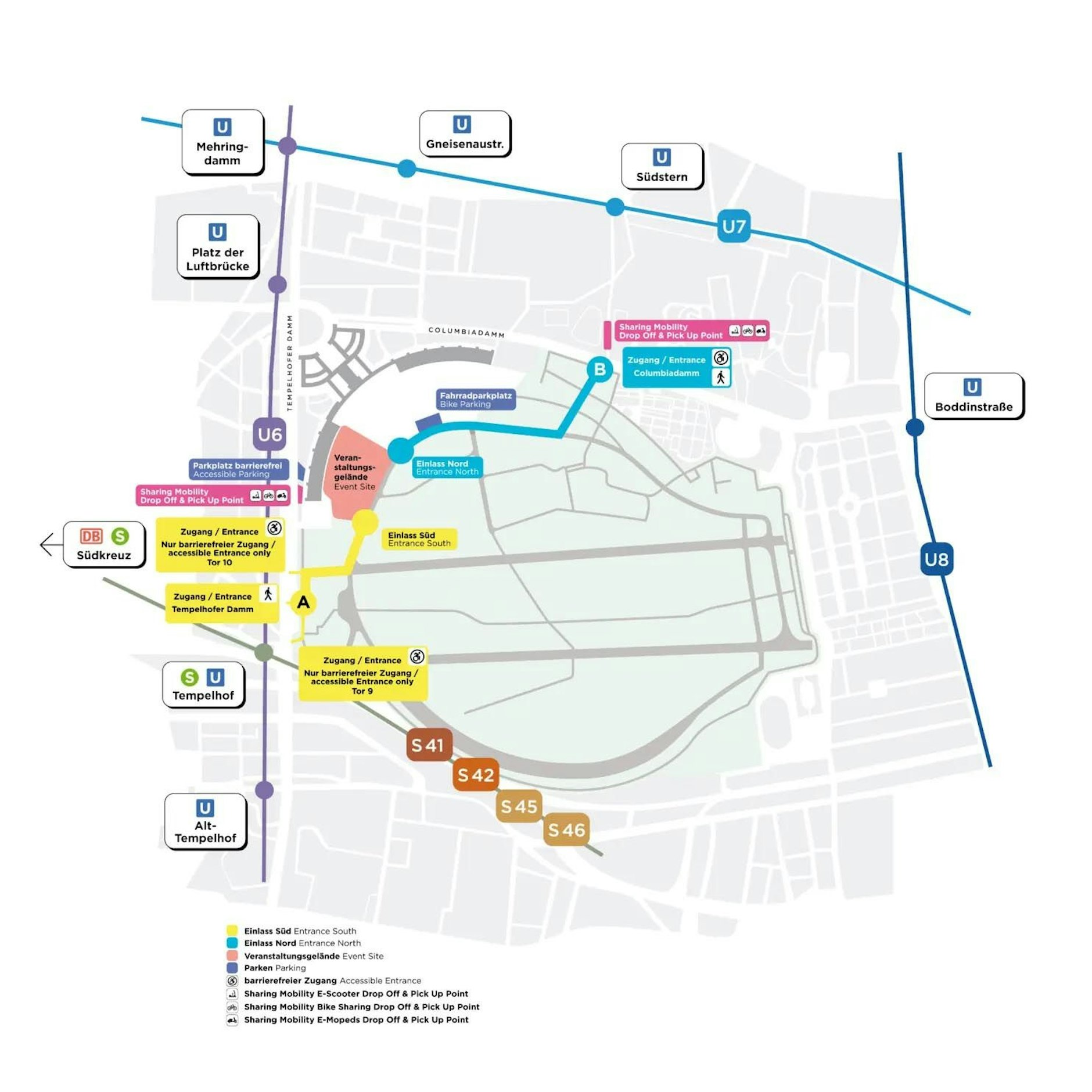 Der Lageplan: So kommen Sie aufs Konzertgelände. 