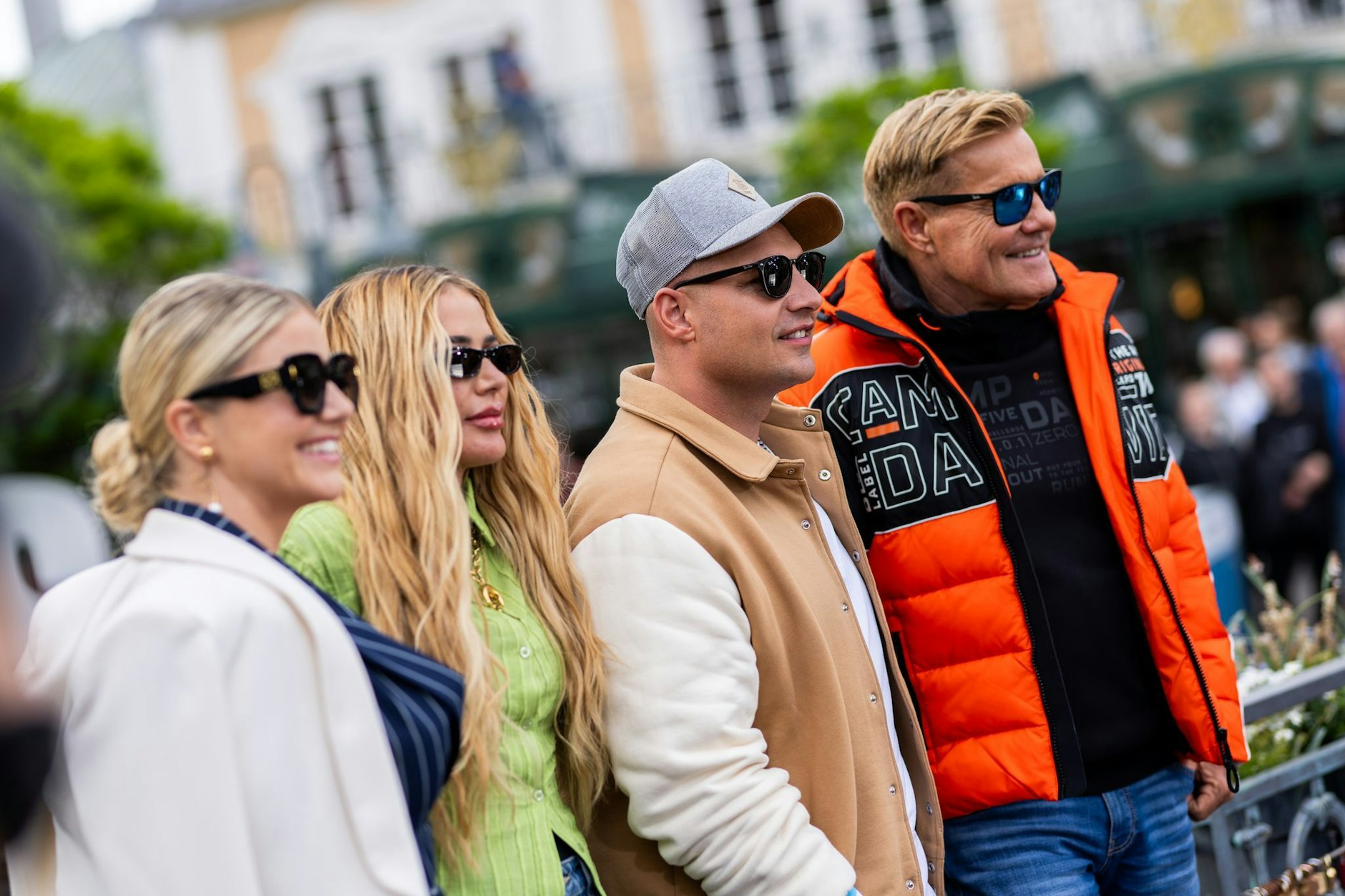 Die Jury-Mitglieder der 21. DSDS-Staffel Beatrice Egli (l-r), Loredana, Pietro Lombardi und Dieter Bohlen bei ihrer Vorstellung zum Casting Ende April