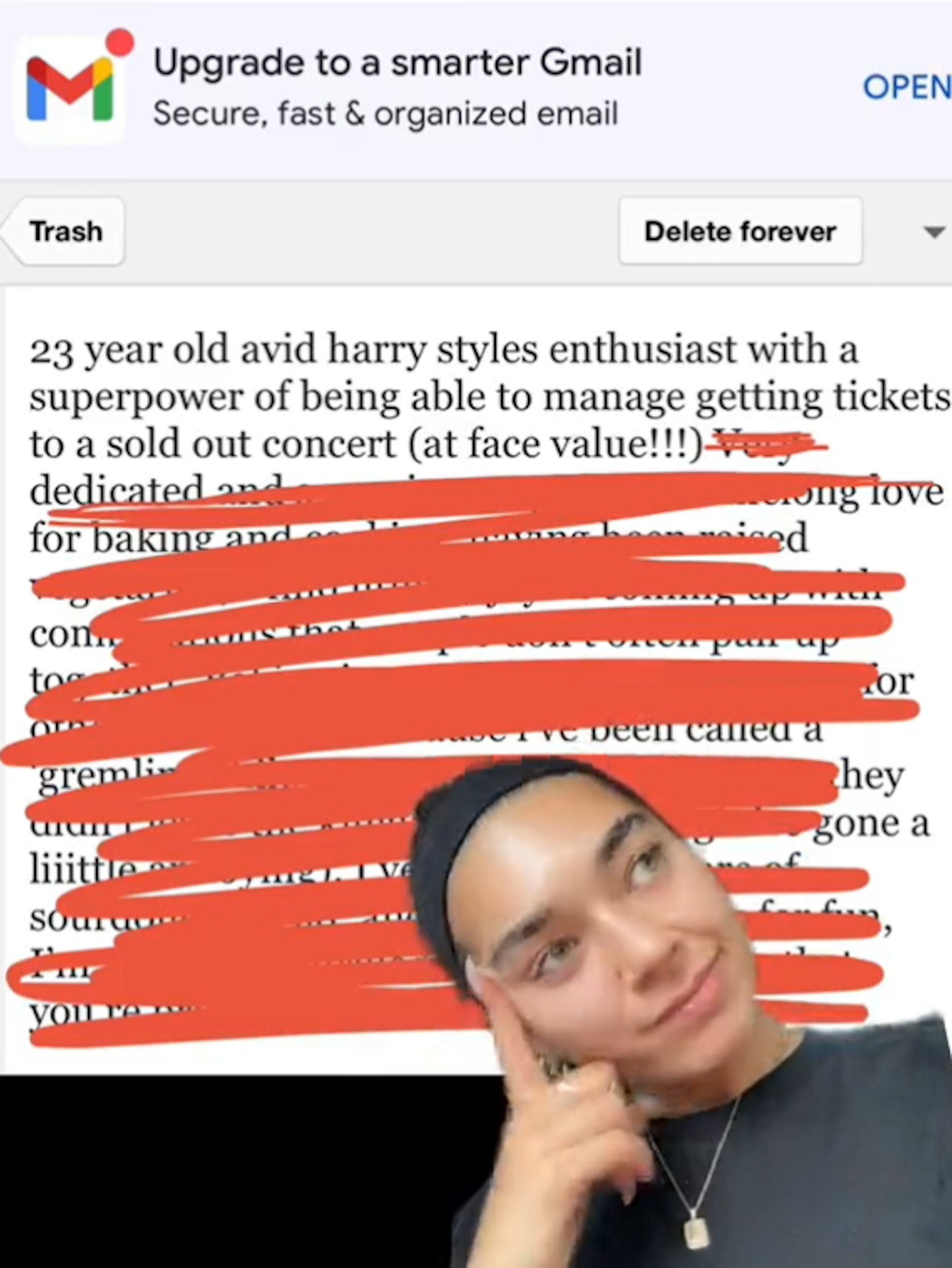 Auf Tiktok zeigt die Bäckerin Auszüge aus den Bewerbungen, die sie von jungen Leuten bekommt.