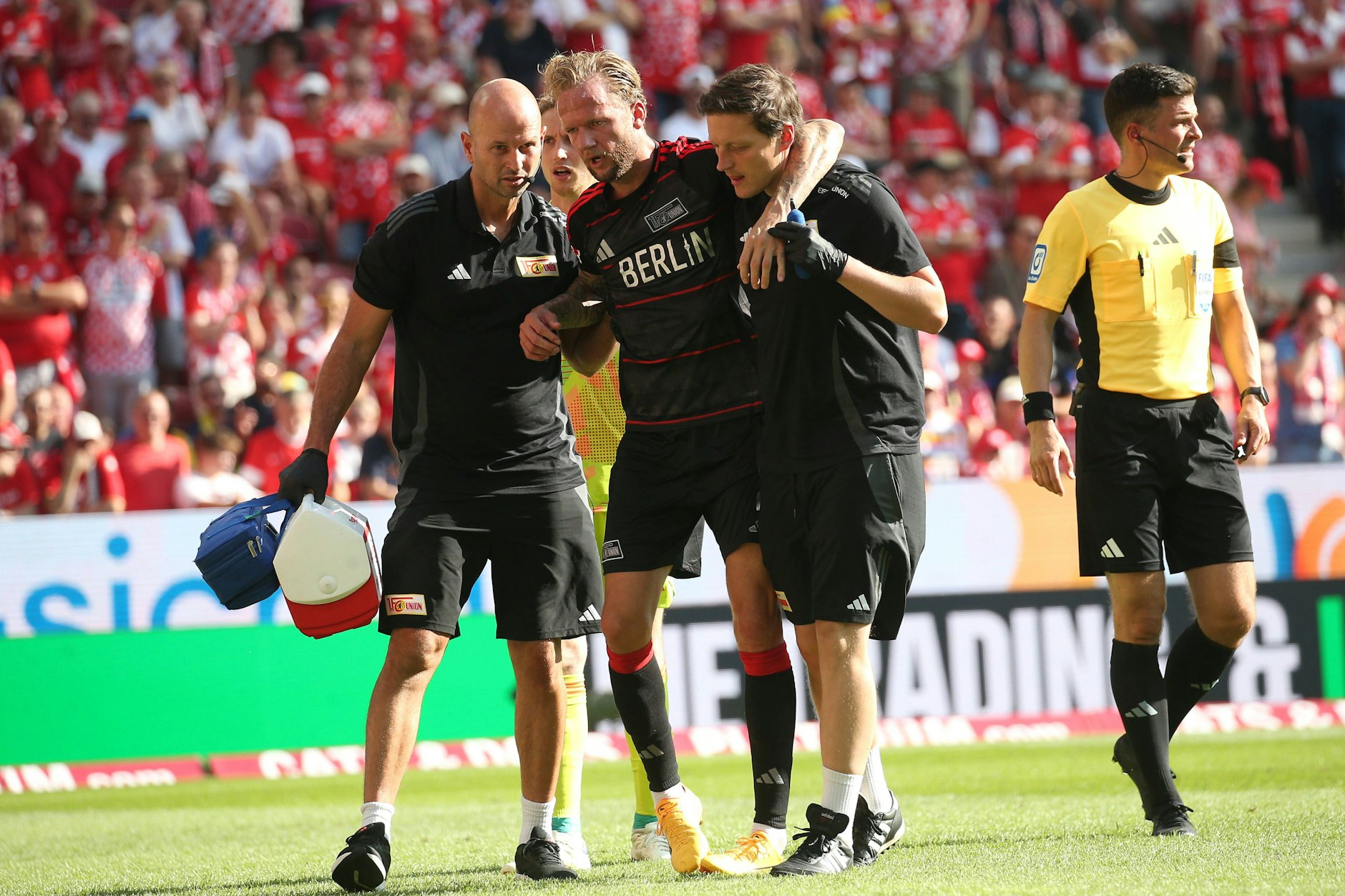 Sah in Mainz schlimmer aus, als es war: Kevin Vogt (32), Abwehrchef des 1. FC Union, steht gegen den FC St. Pauli wieder zur Verfügung.&nbsp;