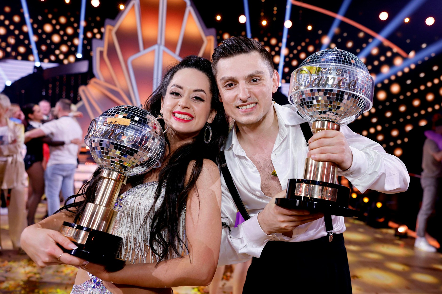 Malika Dzumaev und Zsolt Sándor Cseke&nbsp;gewannen 2023 die Profi-Challenge von „Let's Dance“.